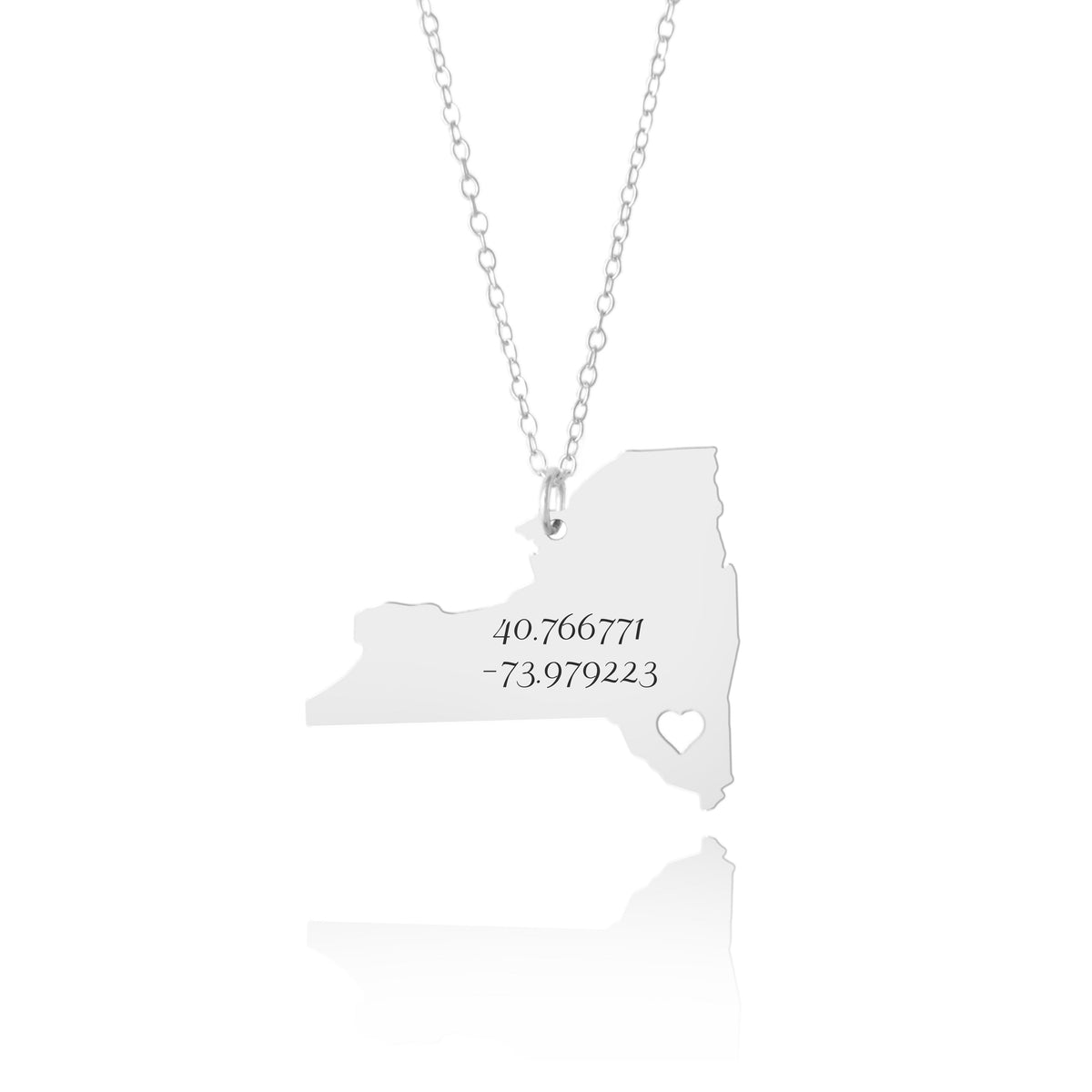 New York Custom Coordinates Necklace