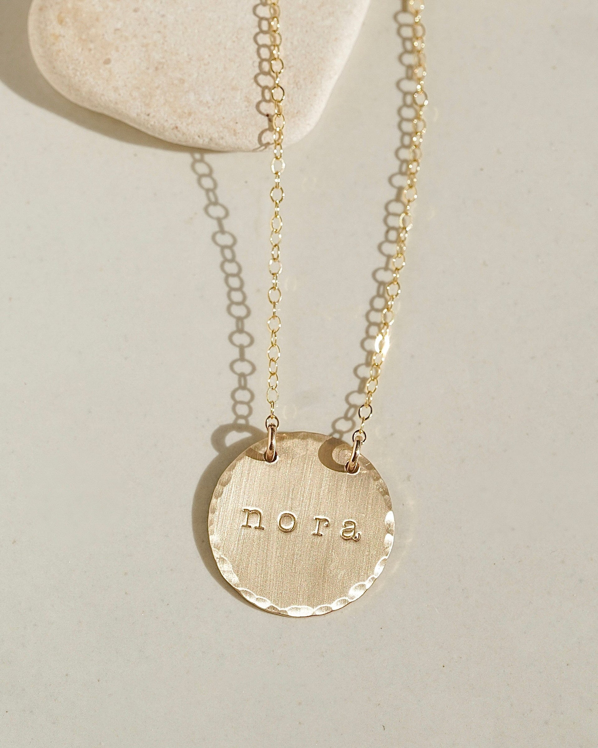 Textured Disc Necklace