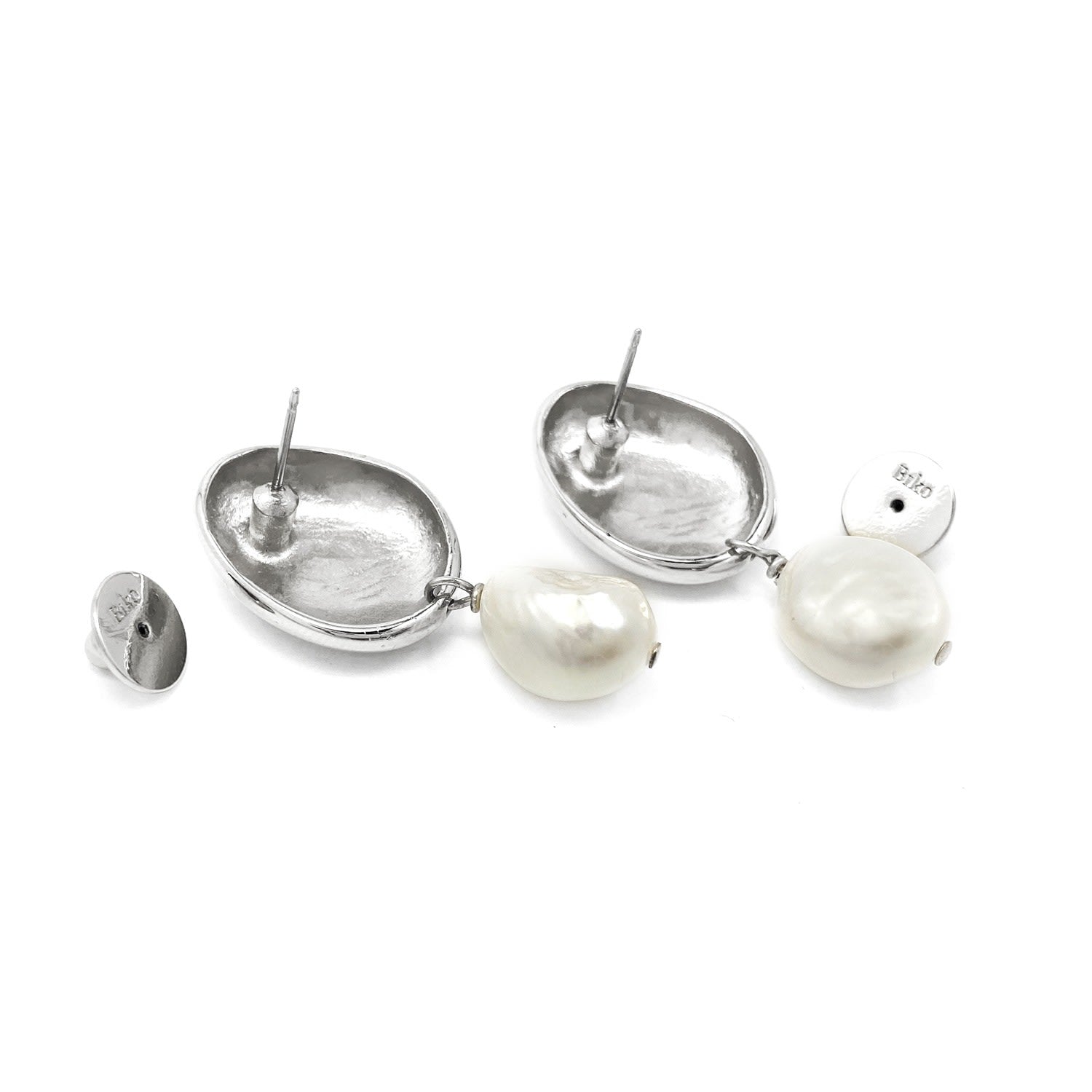 Galina Pearl Studs Silver