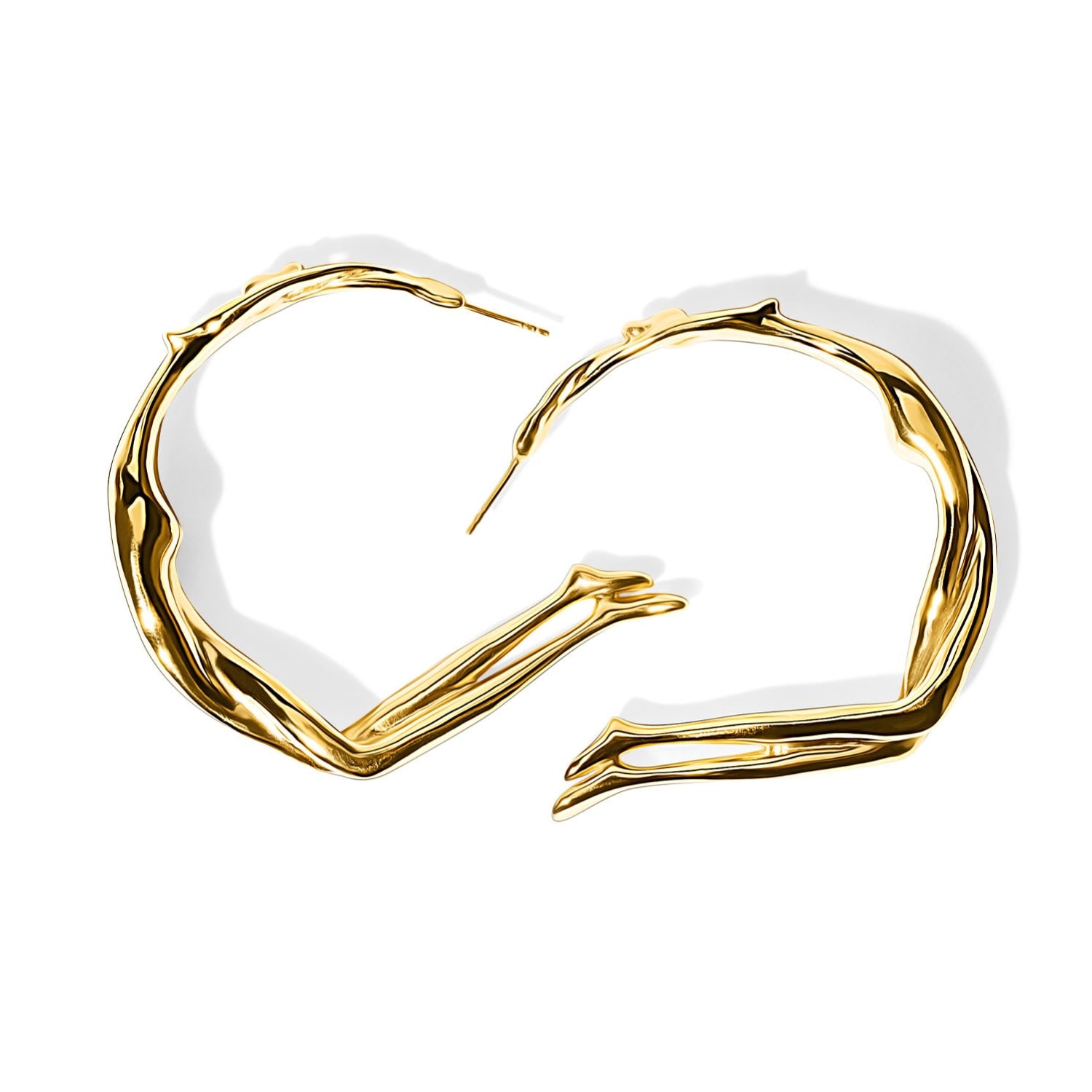 Gold Scarlett Medium Hoops