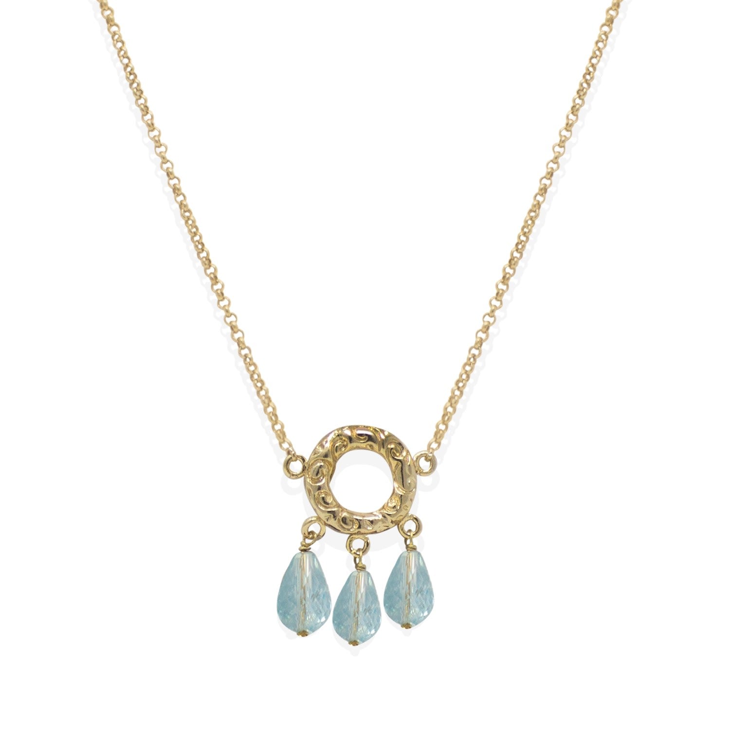 Liberty Gold Vermeil Blue Topaz Necklace