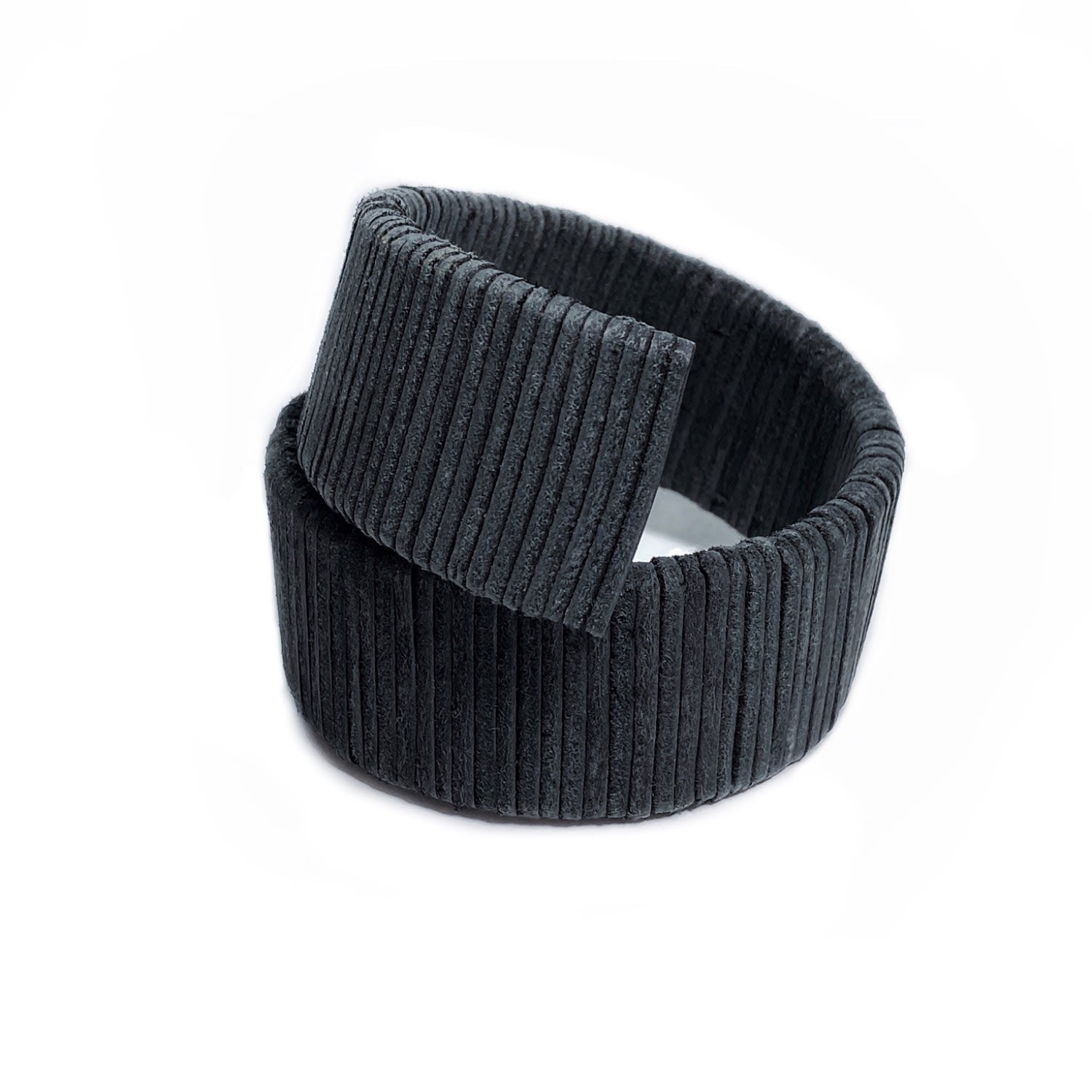 Ribbed Cuff Bracelet Black