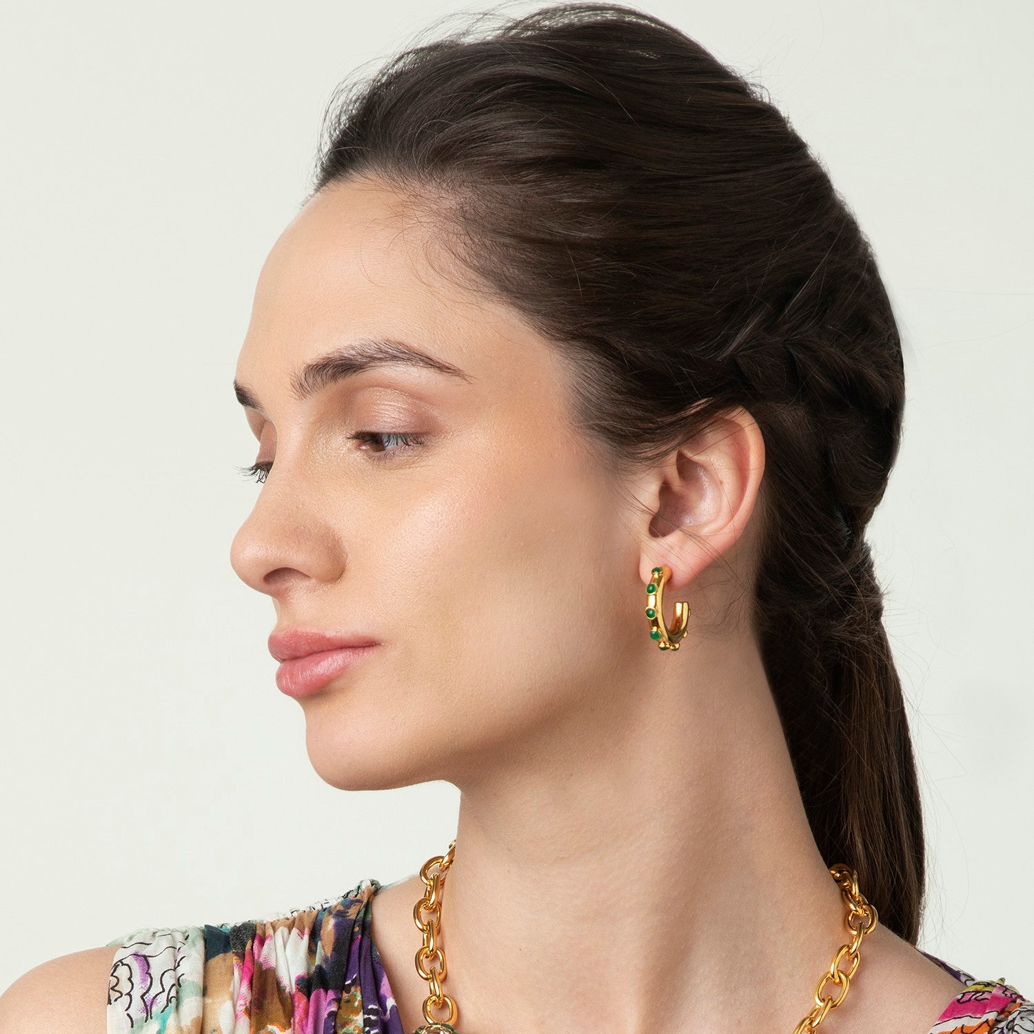 Nicky Hoops Green Onyx