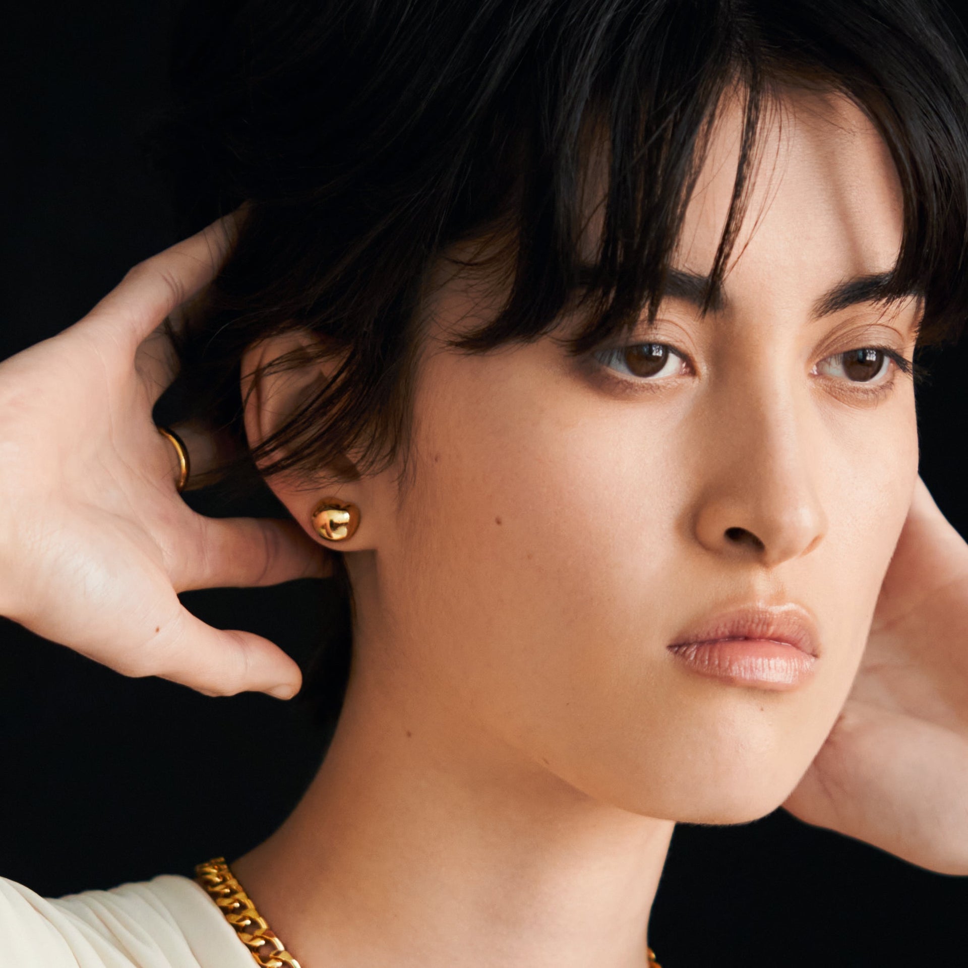 Nicola Studs - Small - Gold