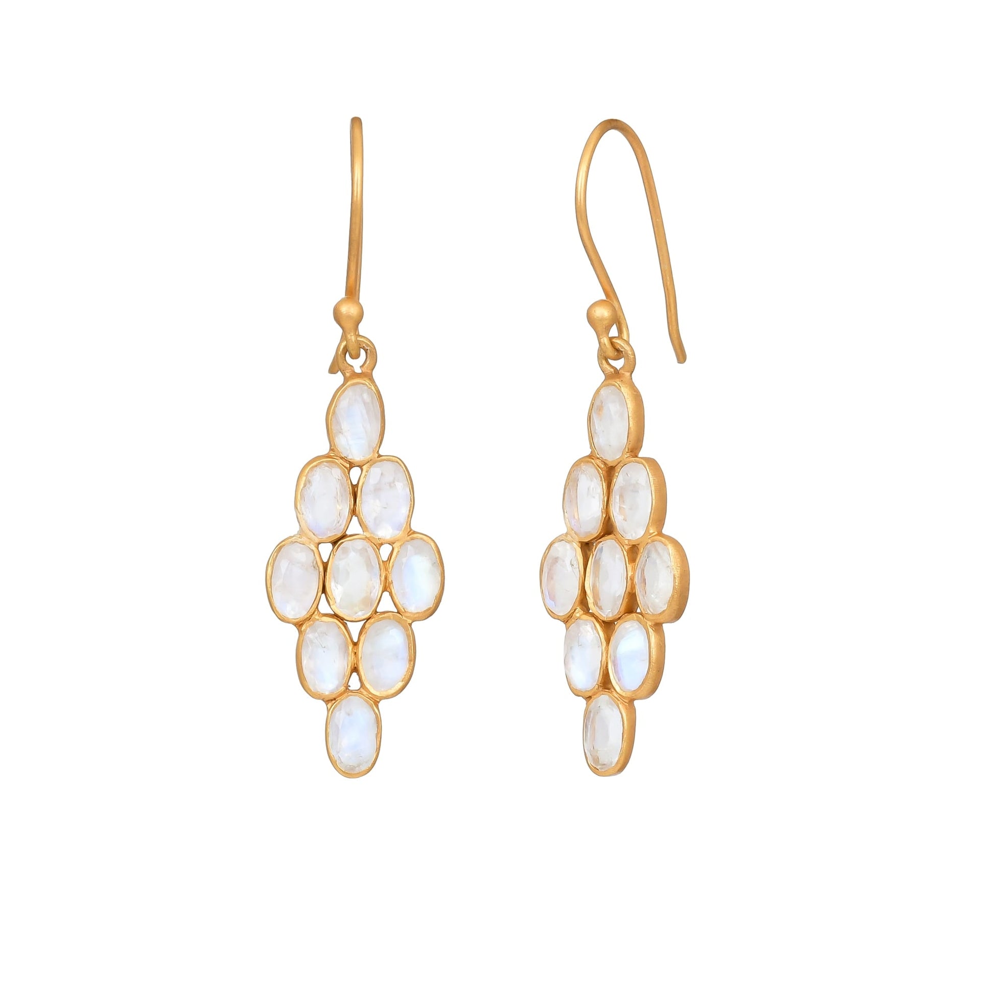 Night Star Jali Drops - Rainbow Moonstones