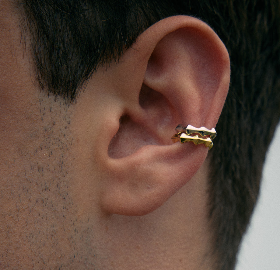 Nimble Lip And Ear Cuff Silver