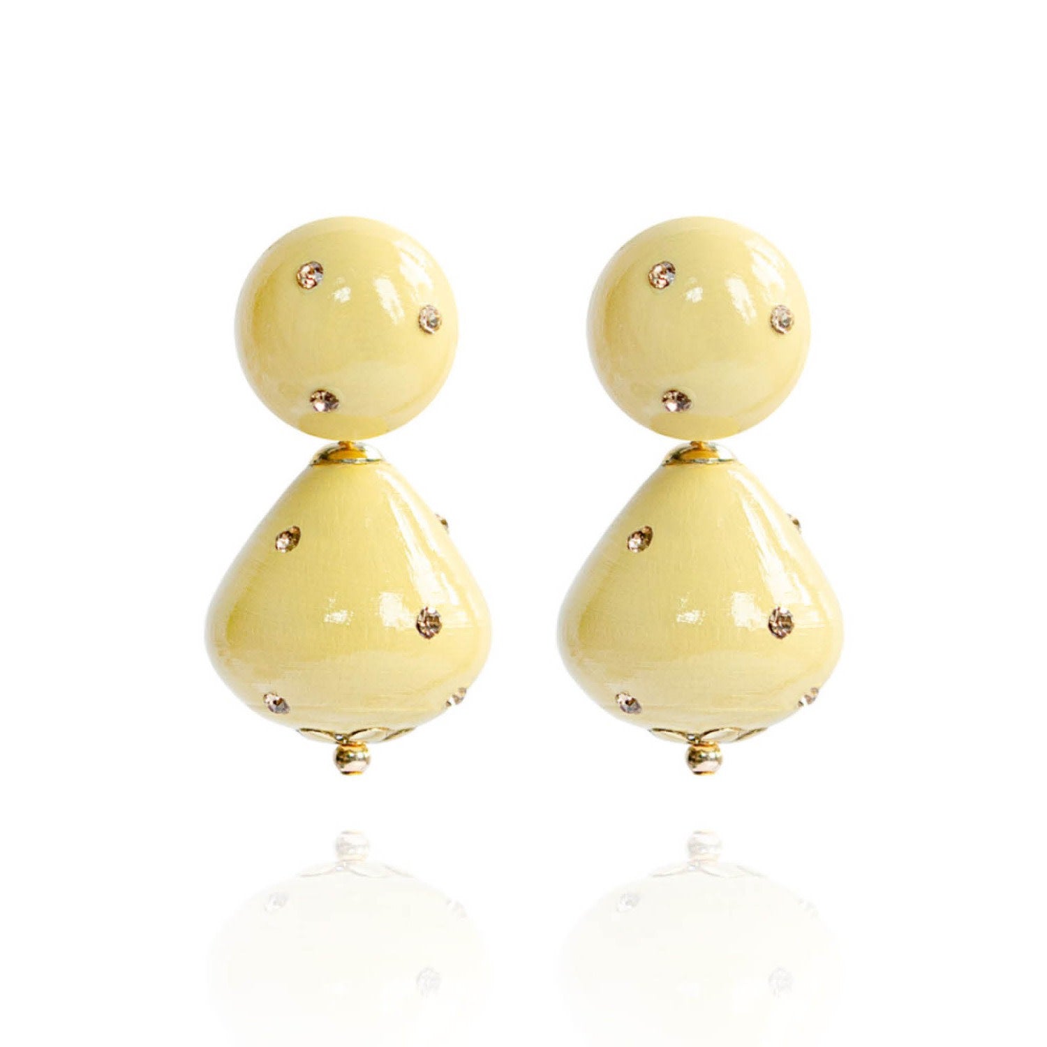 Nina Earrings In Jet Buttercup