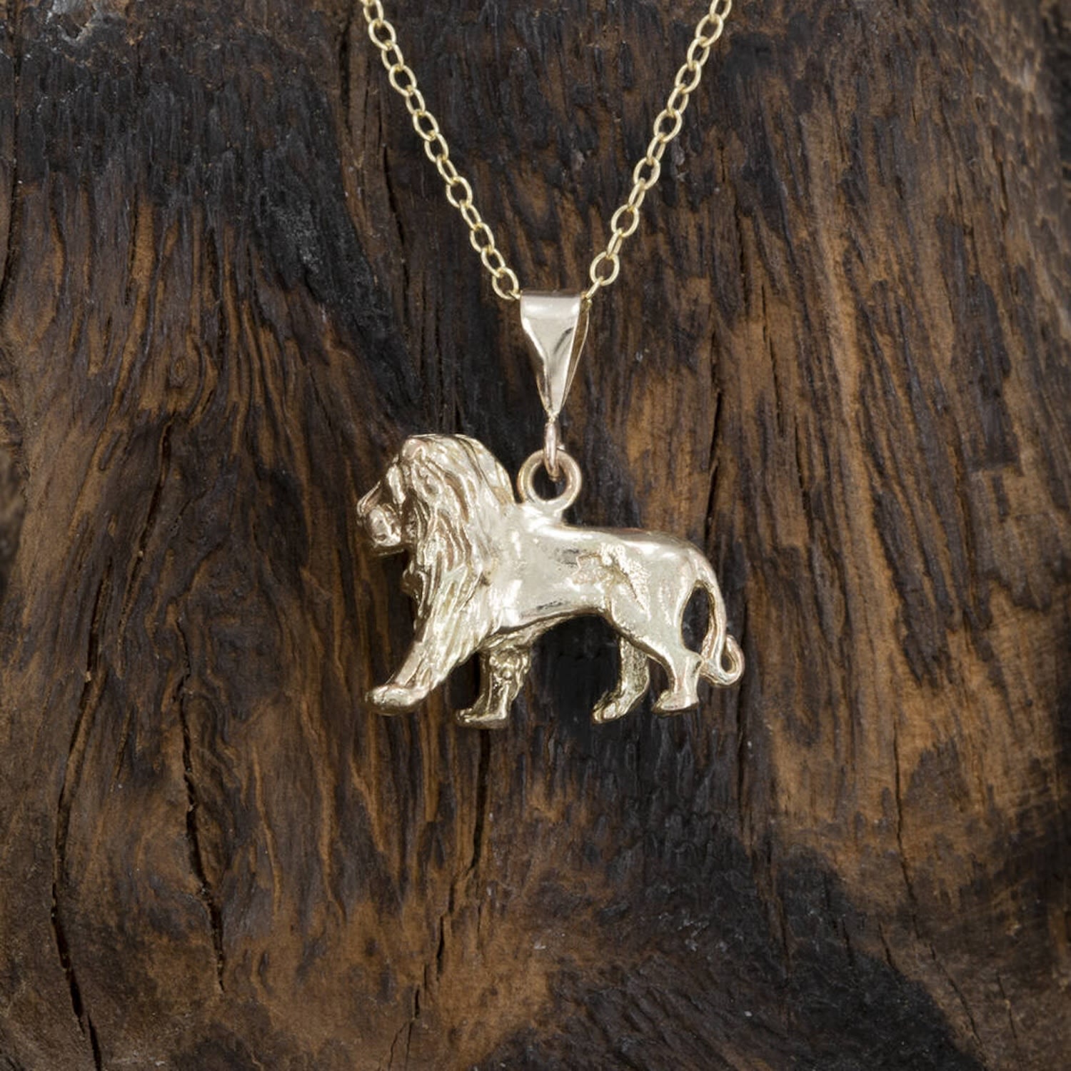 Nine Carat Solid Gold Lion Pendant