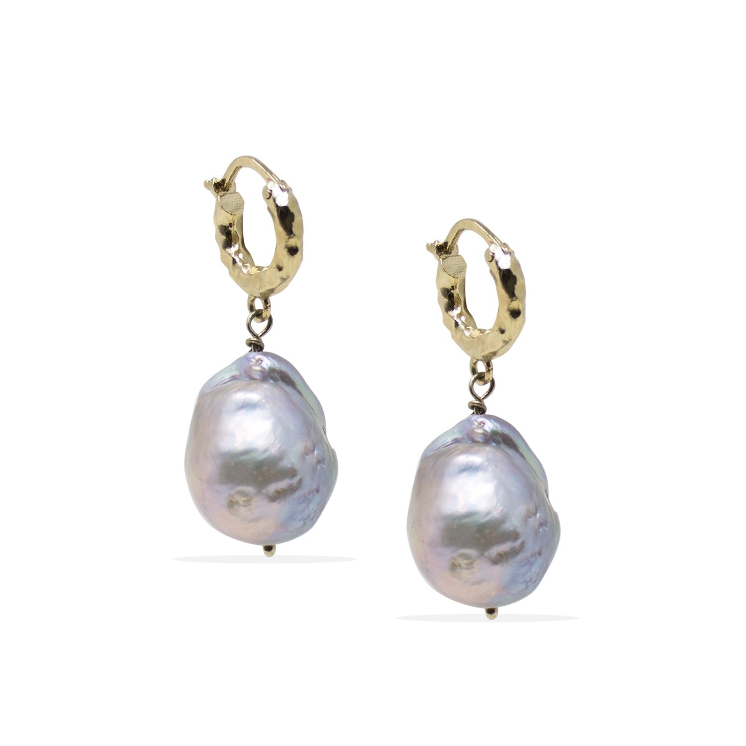 The Siren Song Pearl Huggie Earrings