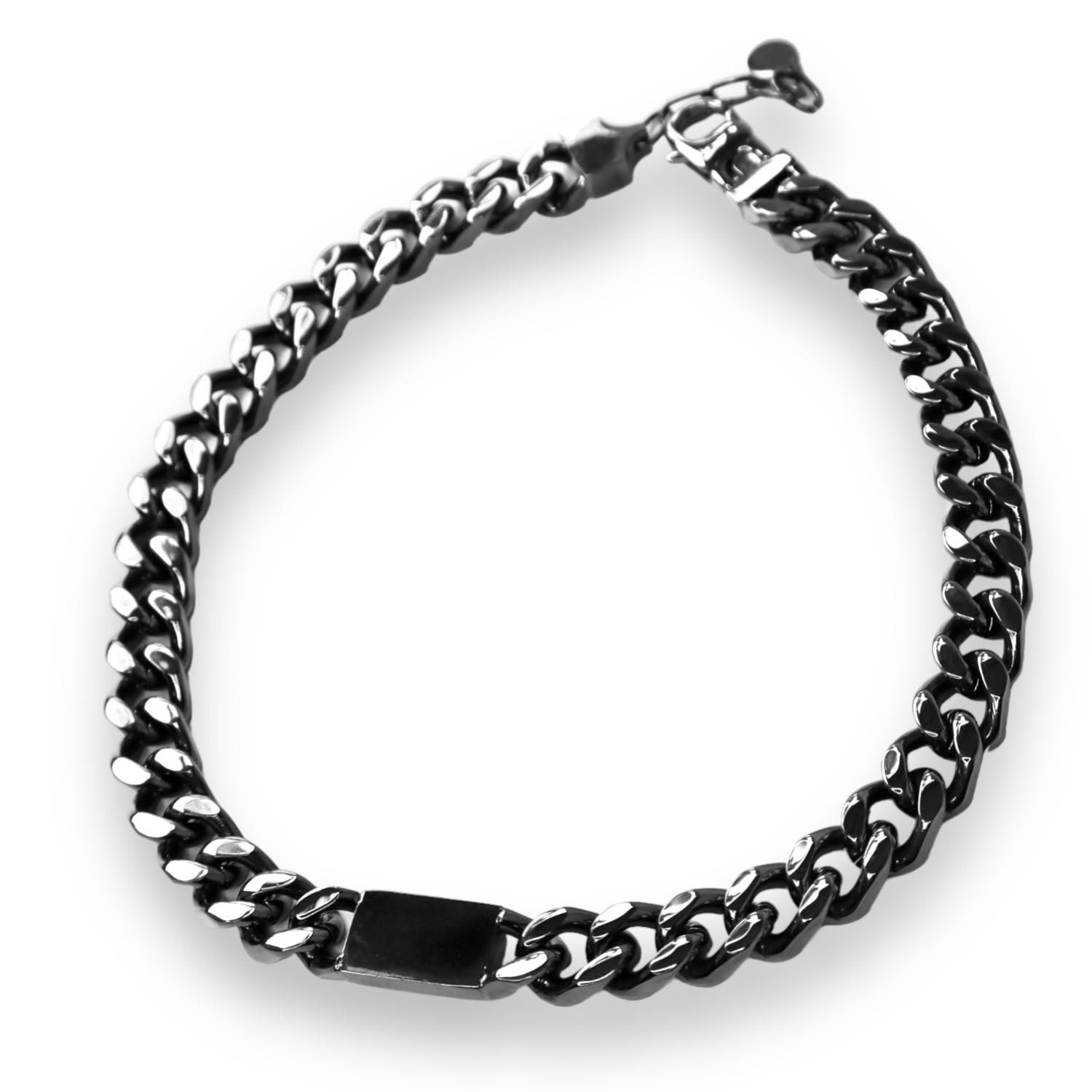No One Id Necklace In Black Rhodium