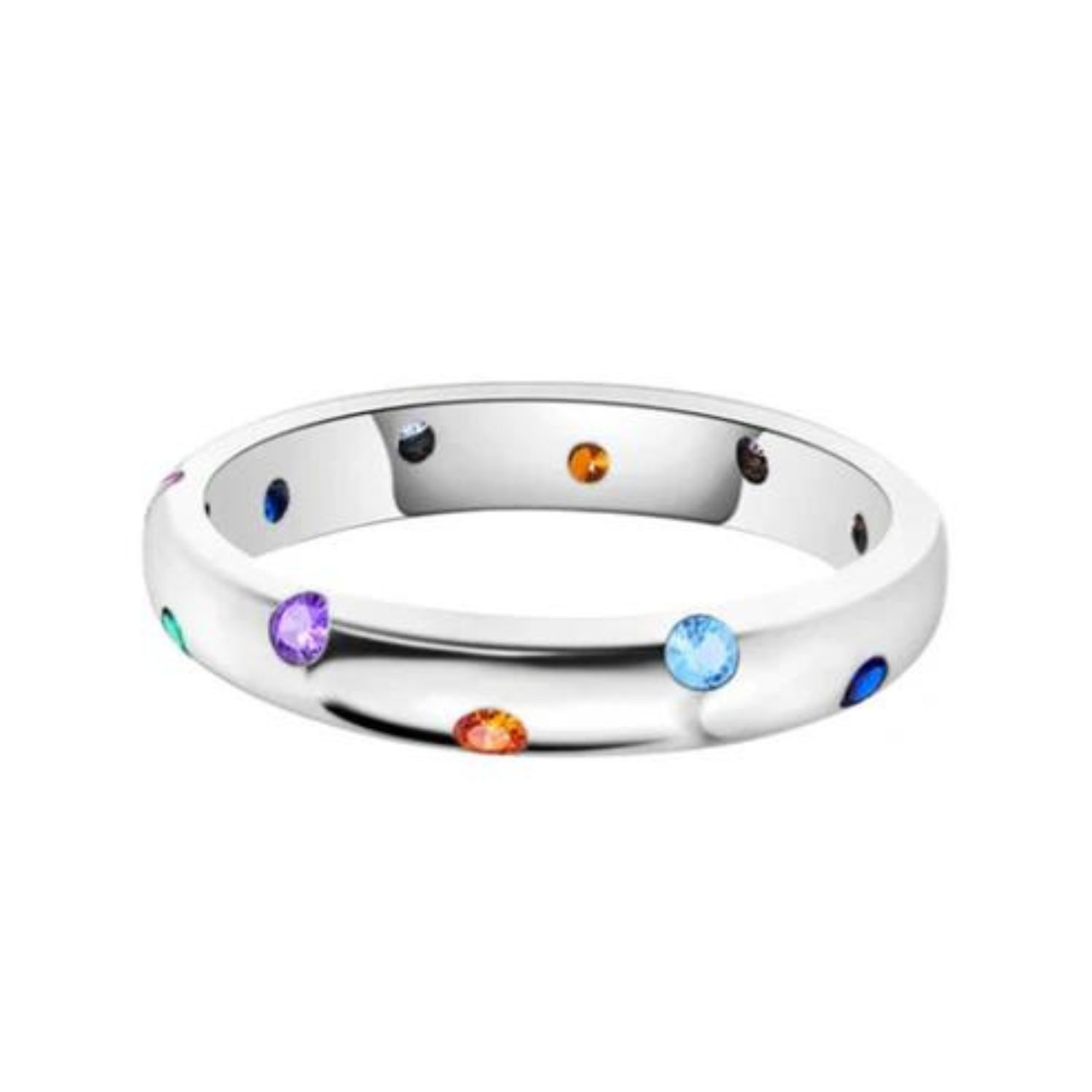 Noa's Gemstone Ring In Silver