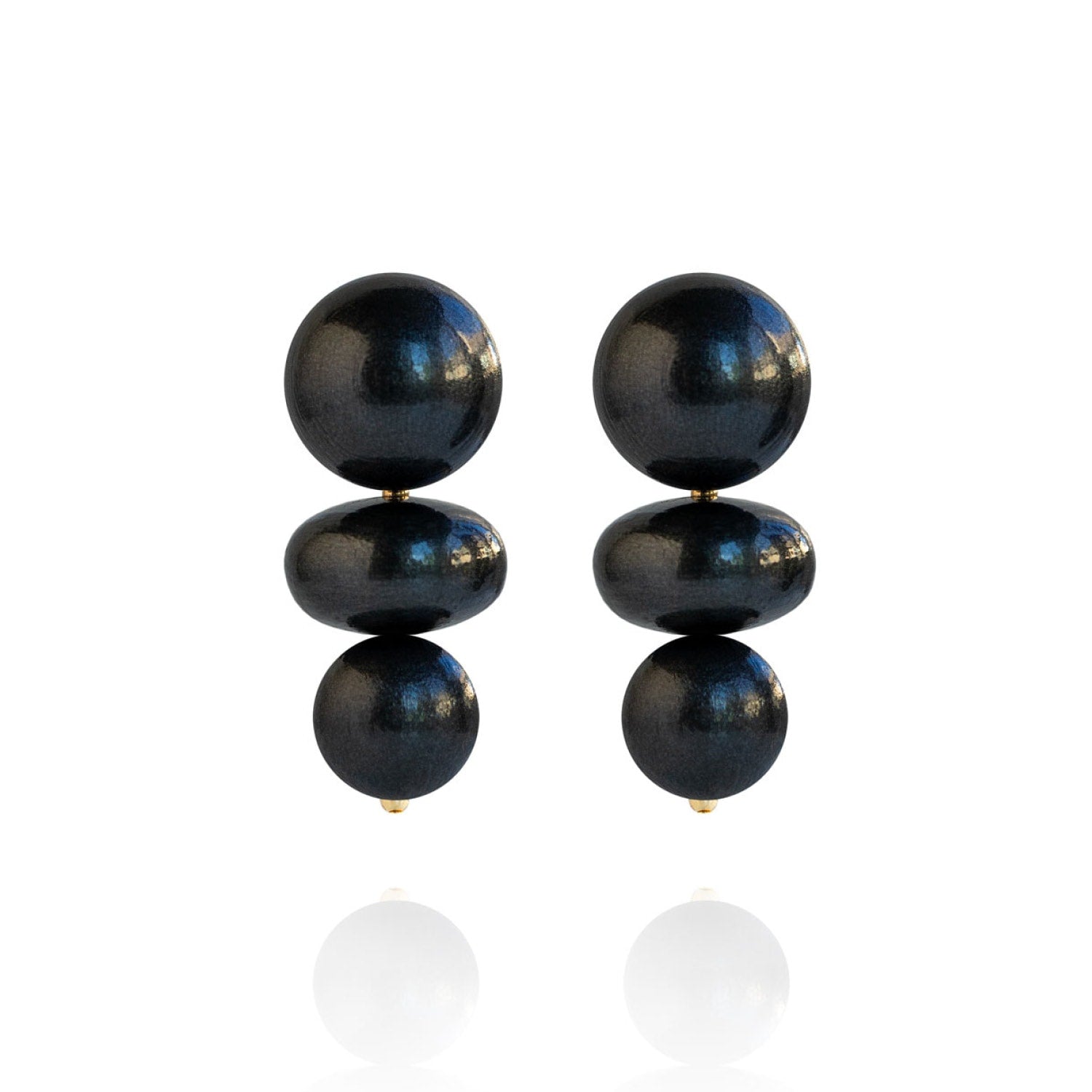 Nola Earrings In Black Coral