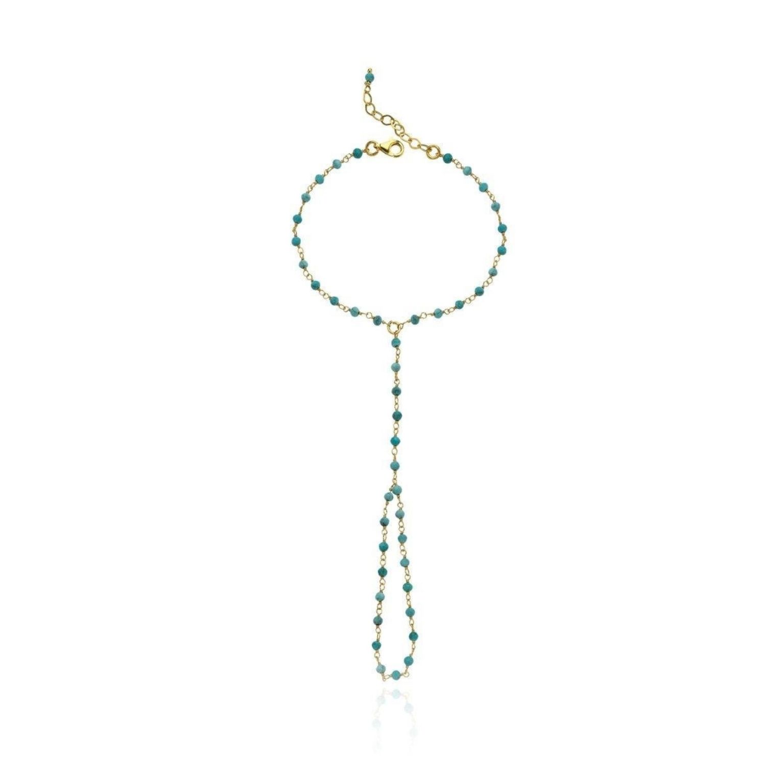 Nomi Turquoise Sahmeran Hand Chain