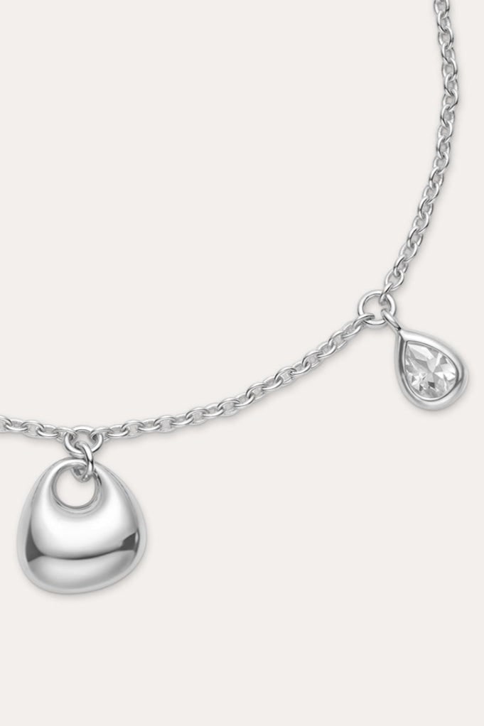 Nora Double Pendant Bracelet In Silver