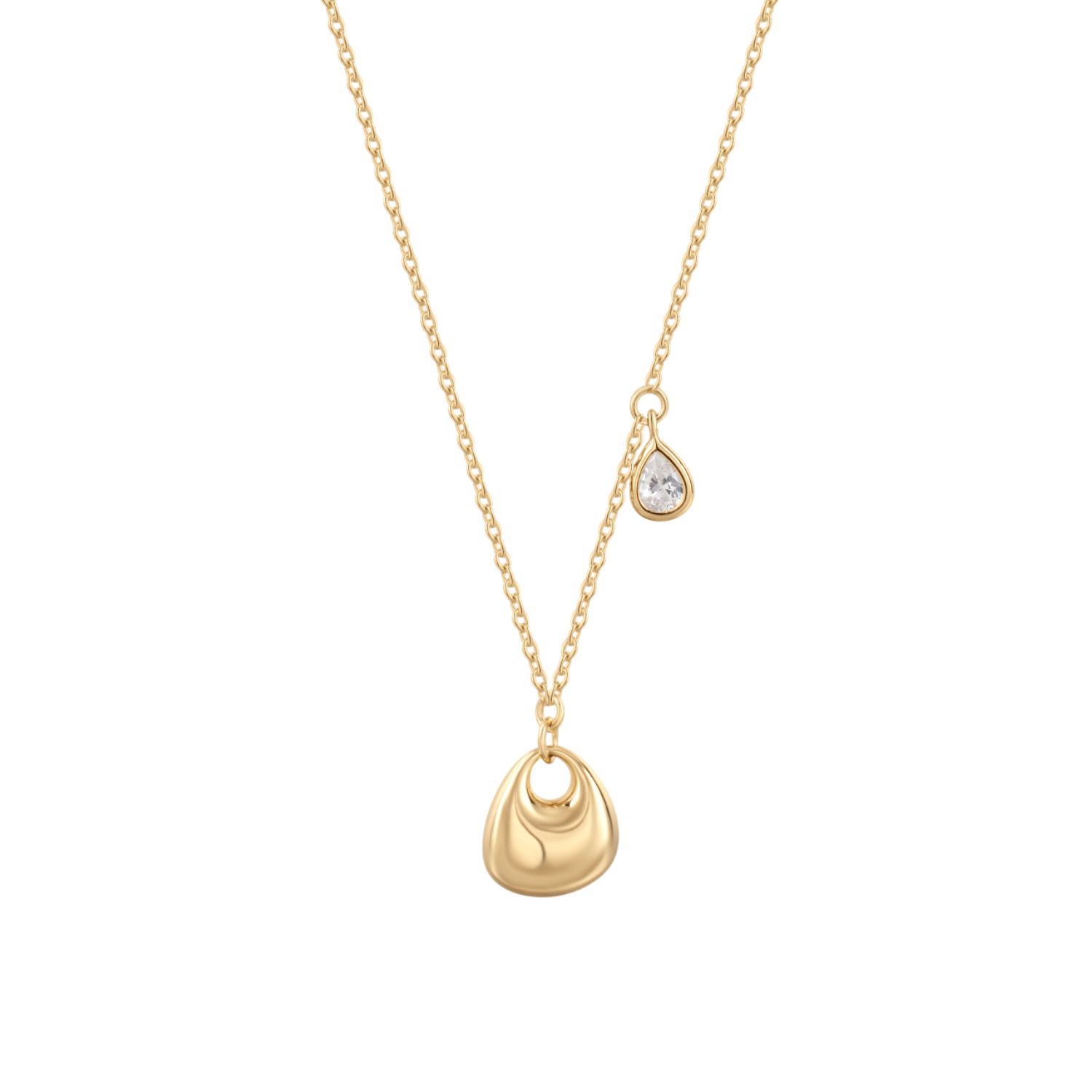 Nora Double Pendant Necklace In Gold