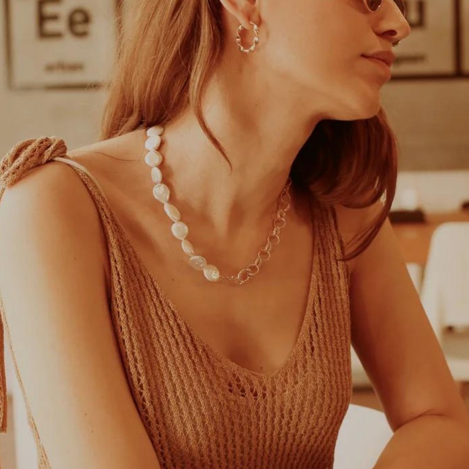 Nora Pearl Chain Necklace