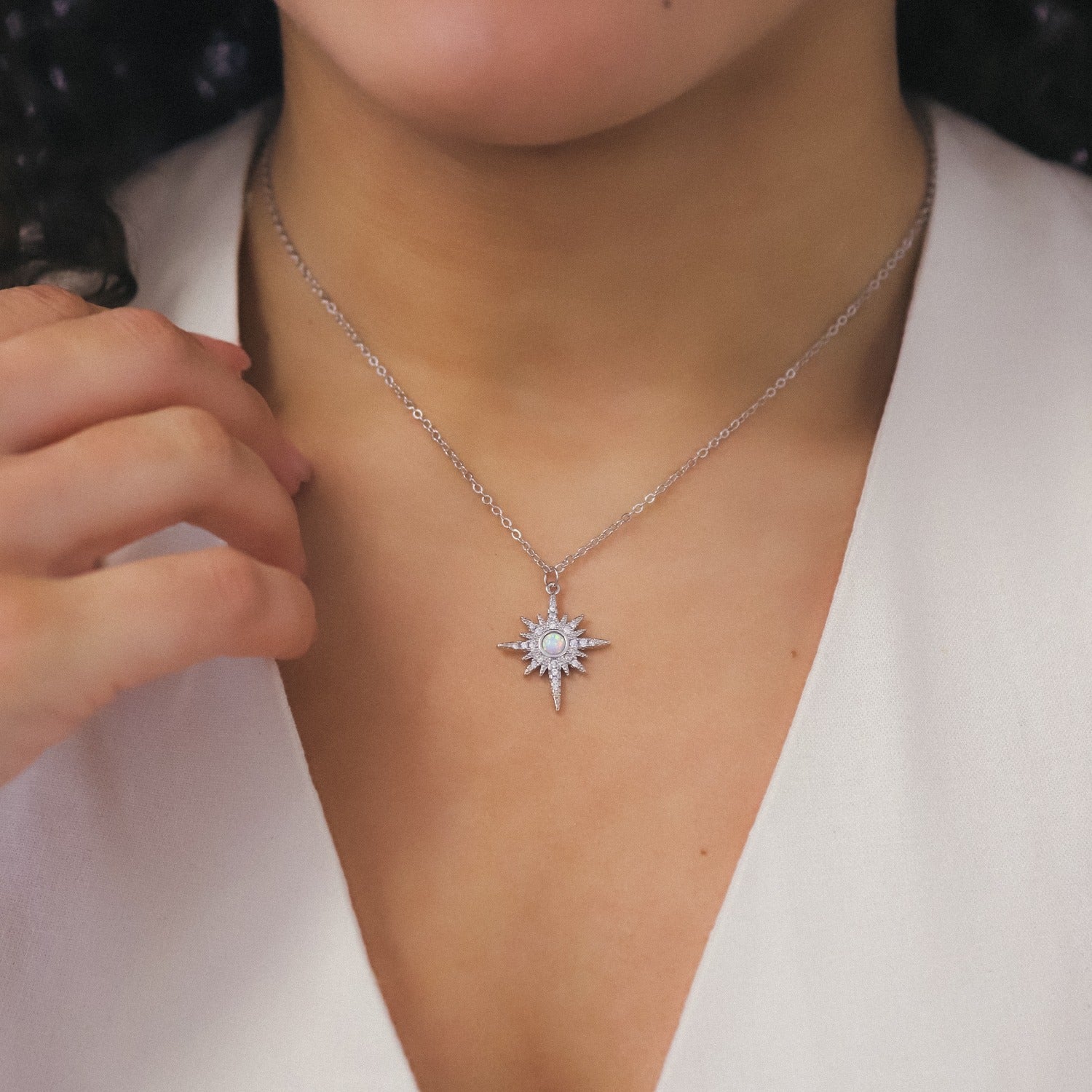 North Star Pendant Necklace | Sterling Silver