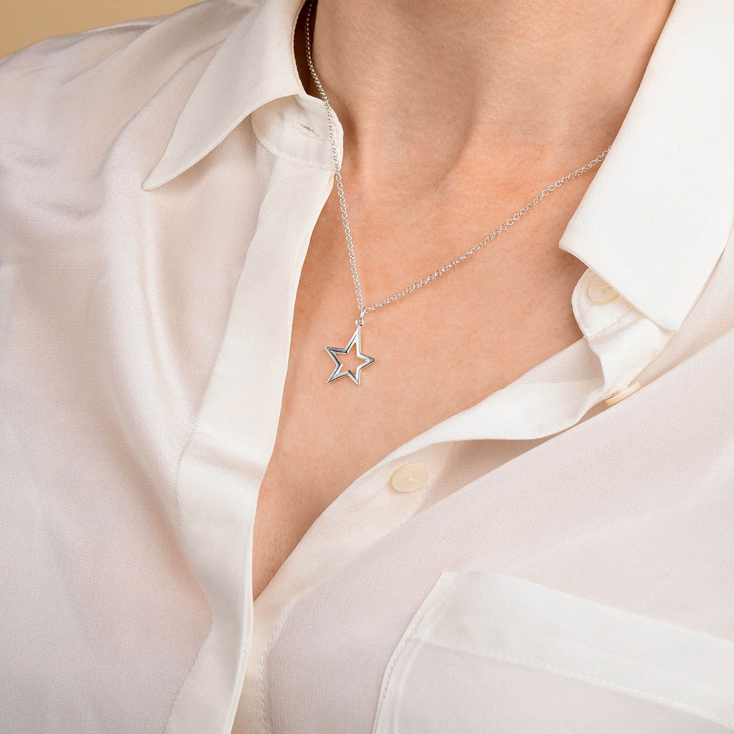 Northern Star Necklace Gold Plated Sterling Silver