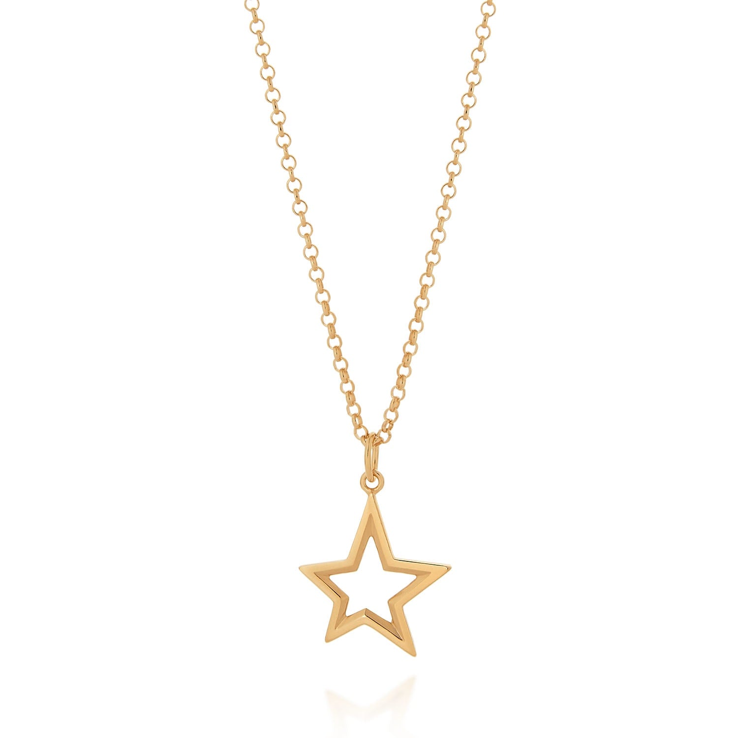 Northern Star Necklace Gold Plated Sterling Silver