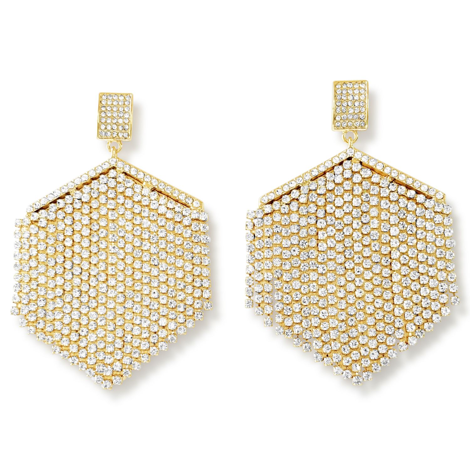 Nostalgia Frill Crystal Embellished Earrings