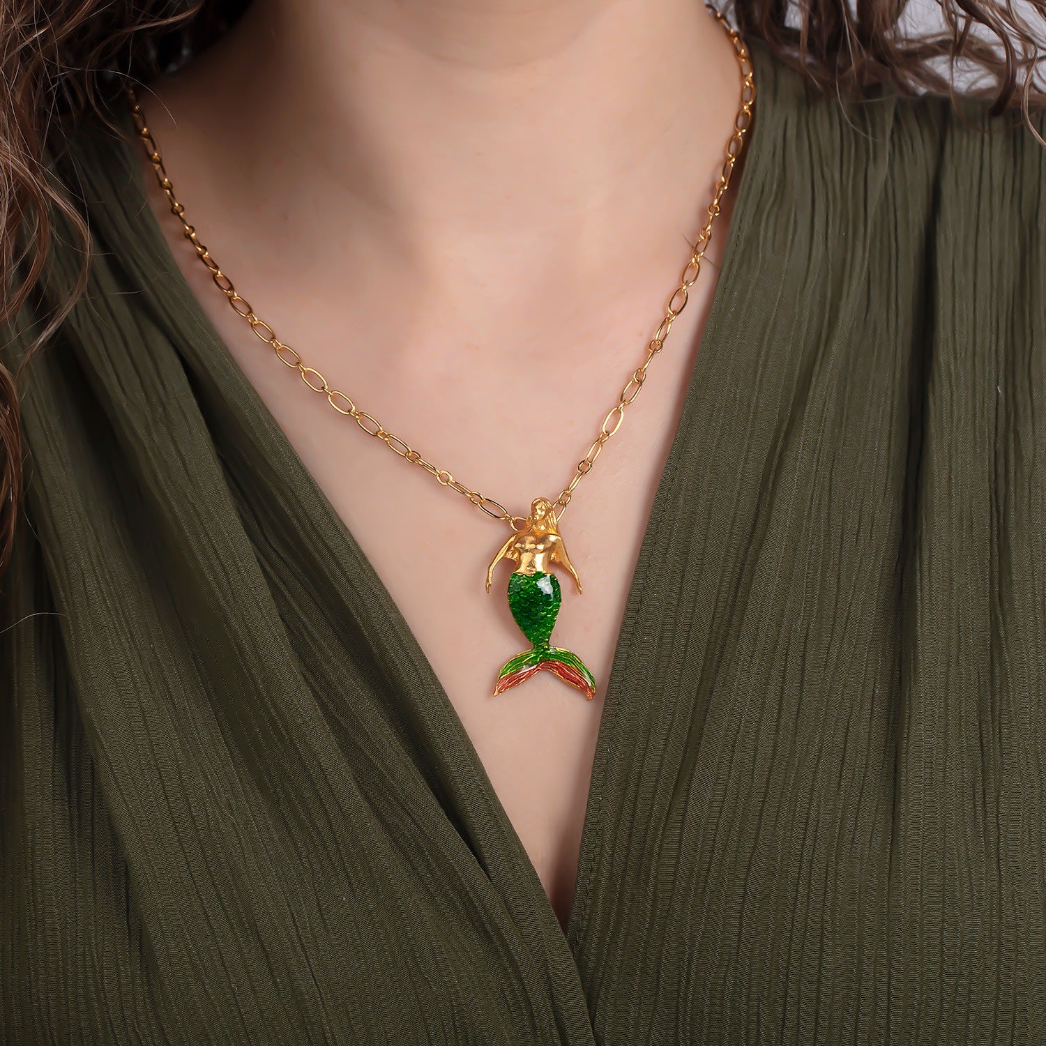 Green Mermaid Necklace