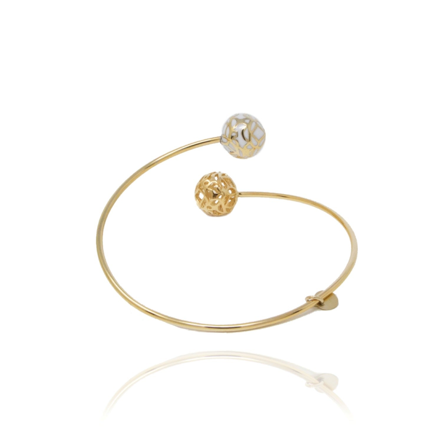 Gold Signature Sphere Resin Bracelet