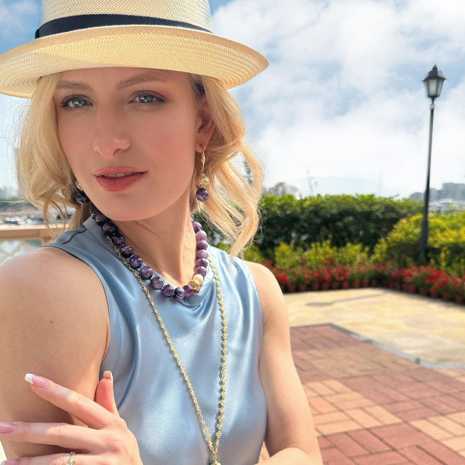 Gorgeous Amethyst With Baroque Pearls Chunky Necklace