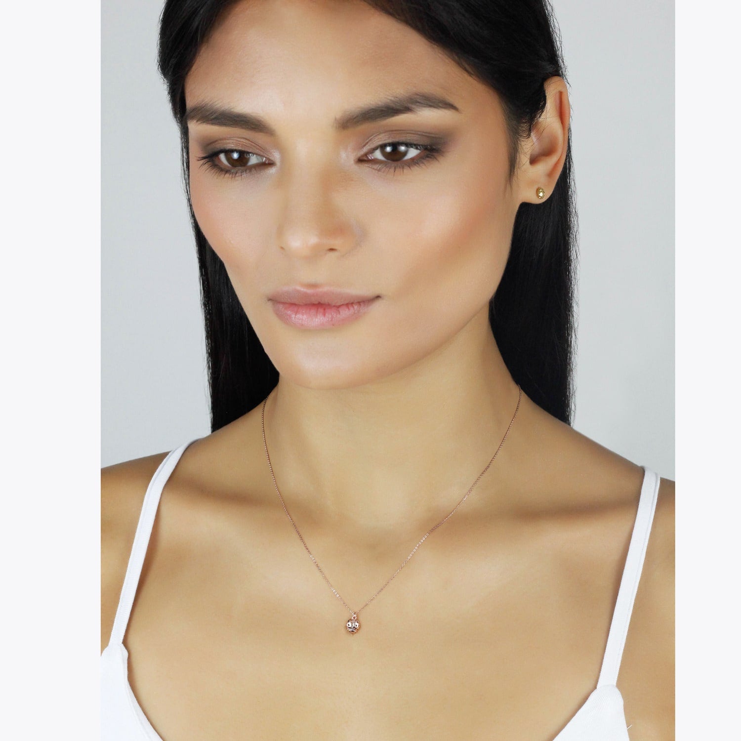 Ladybird Necklace – Silver -Wings Open