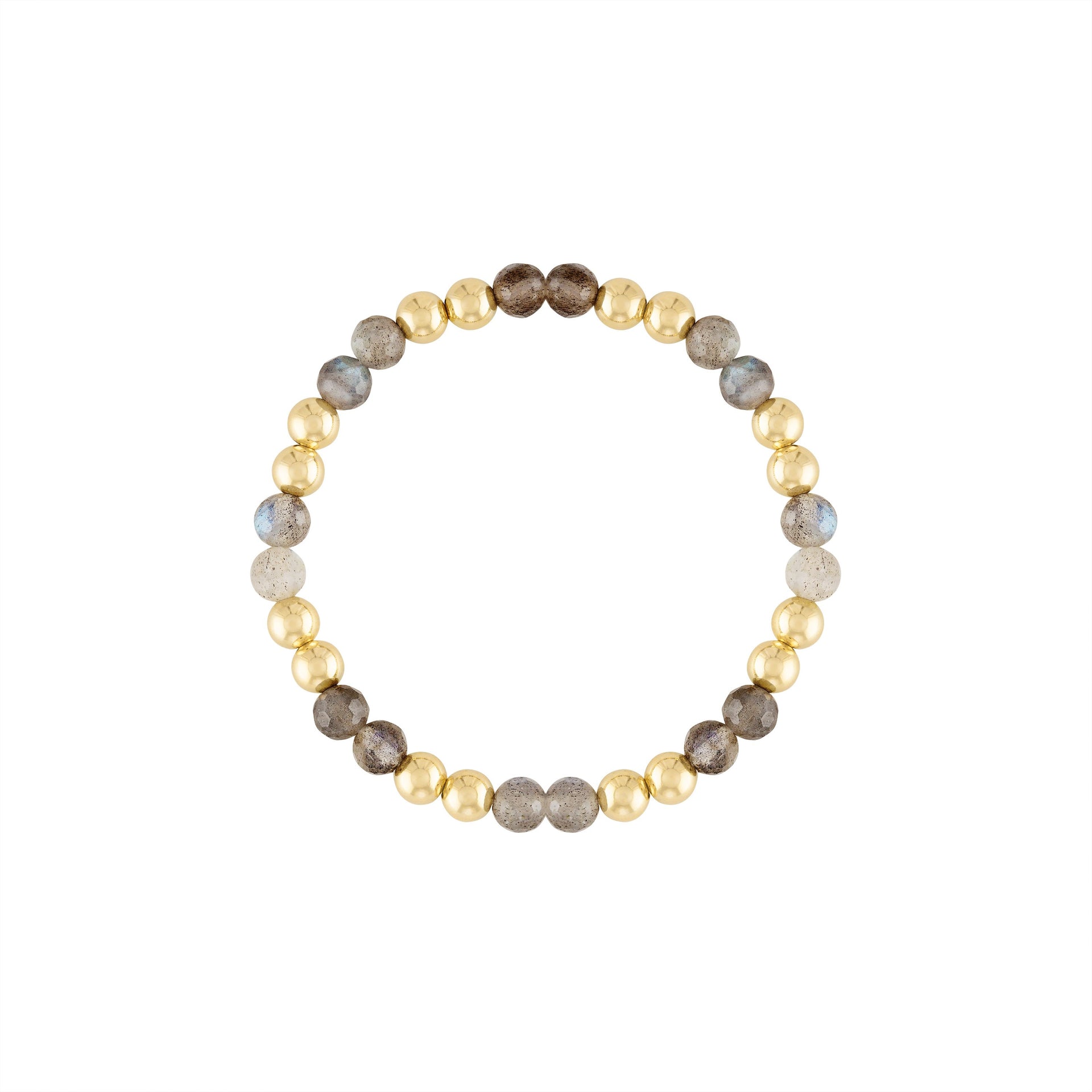 Labradorite Power Gem Gold Bubble Bracelet