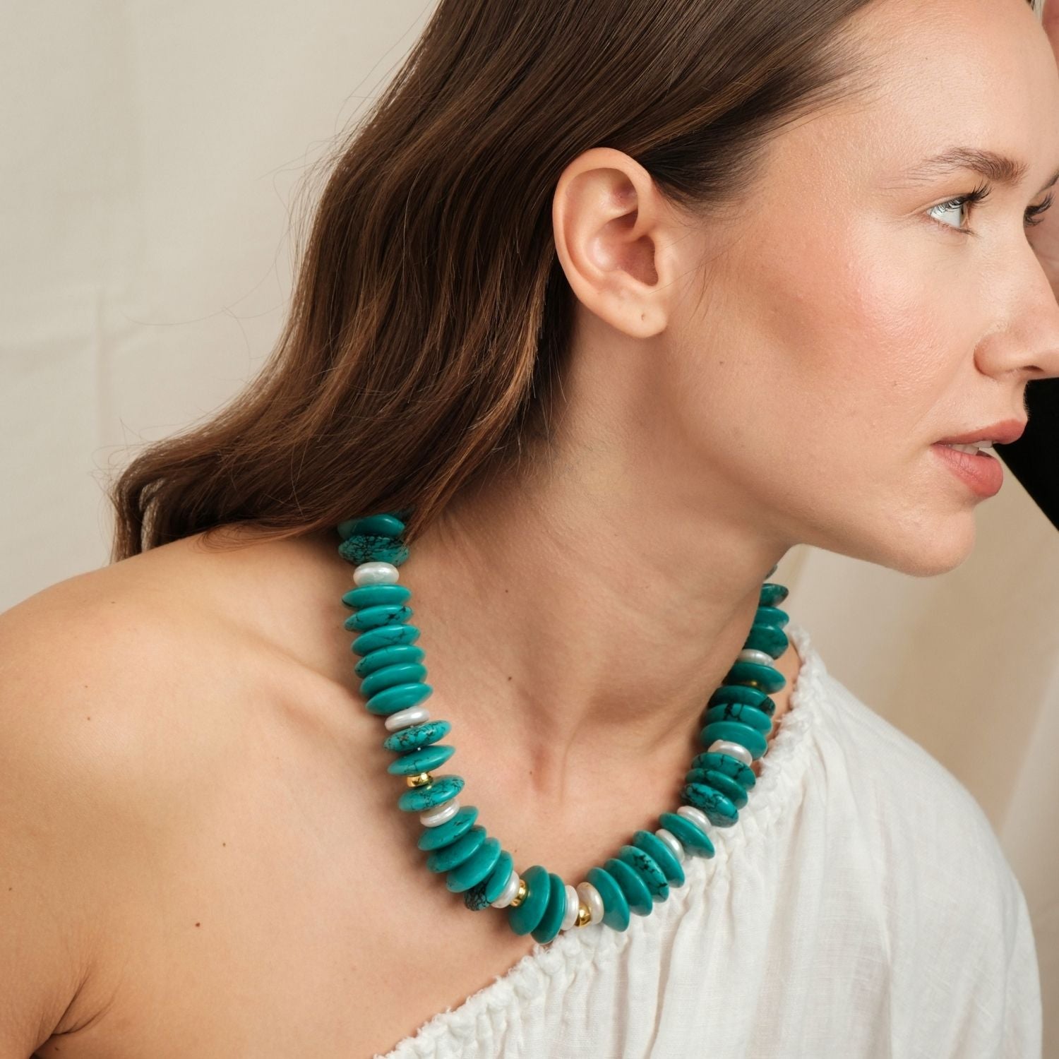 Nysa Large Turquoise Necklace