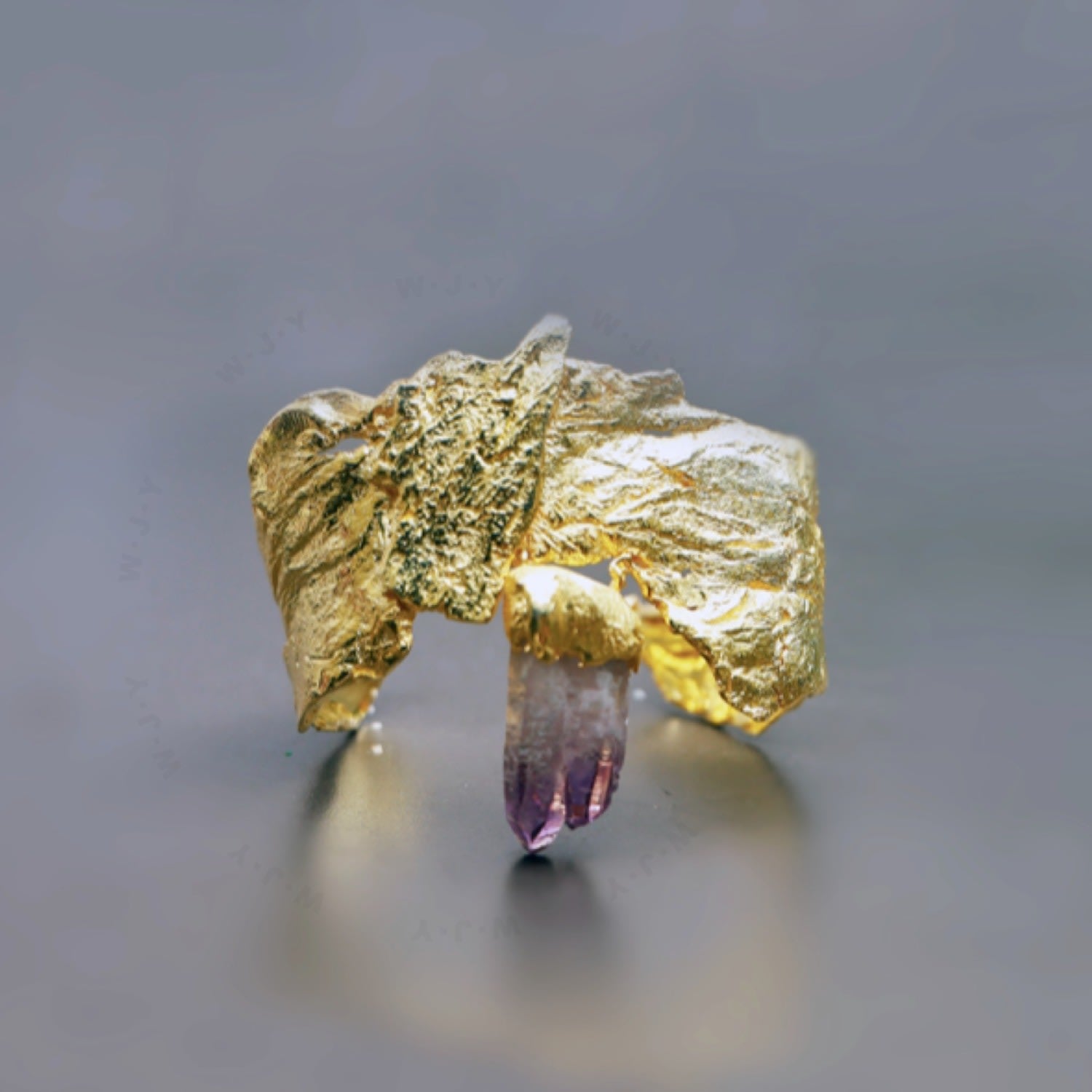 The Natural Amethyst Gold-Plated Bracelet