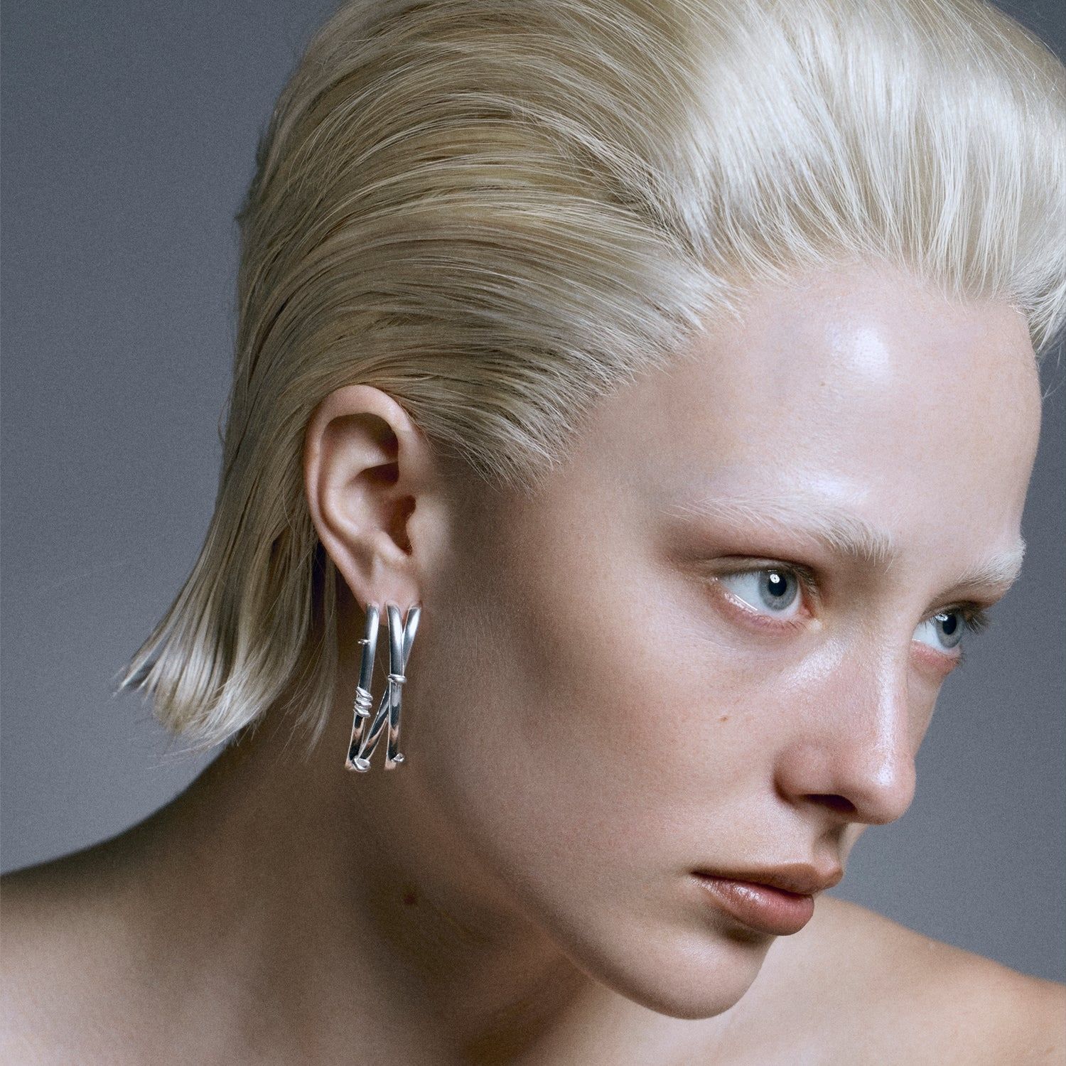 Nyxara Silva Silver Earing