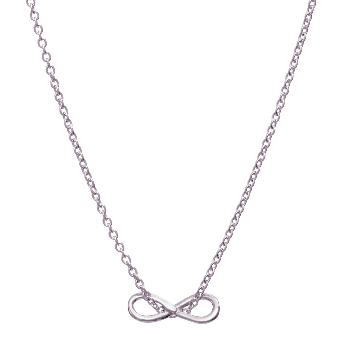 Sterling Silver Mini Infinity Charm Necklace