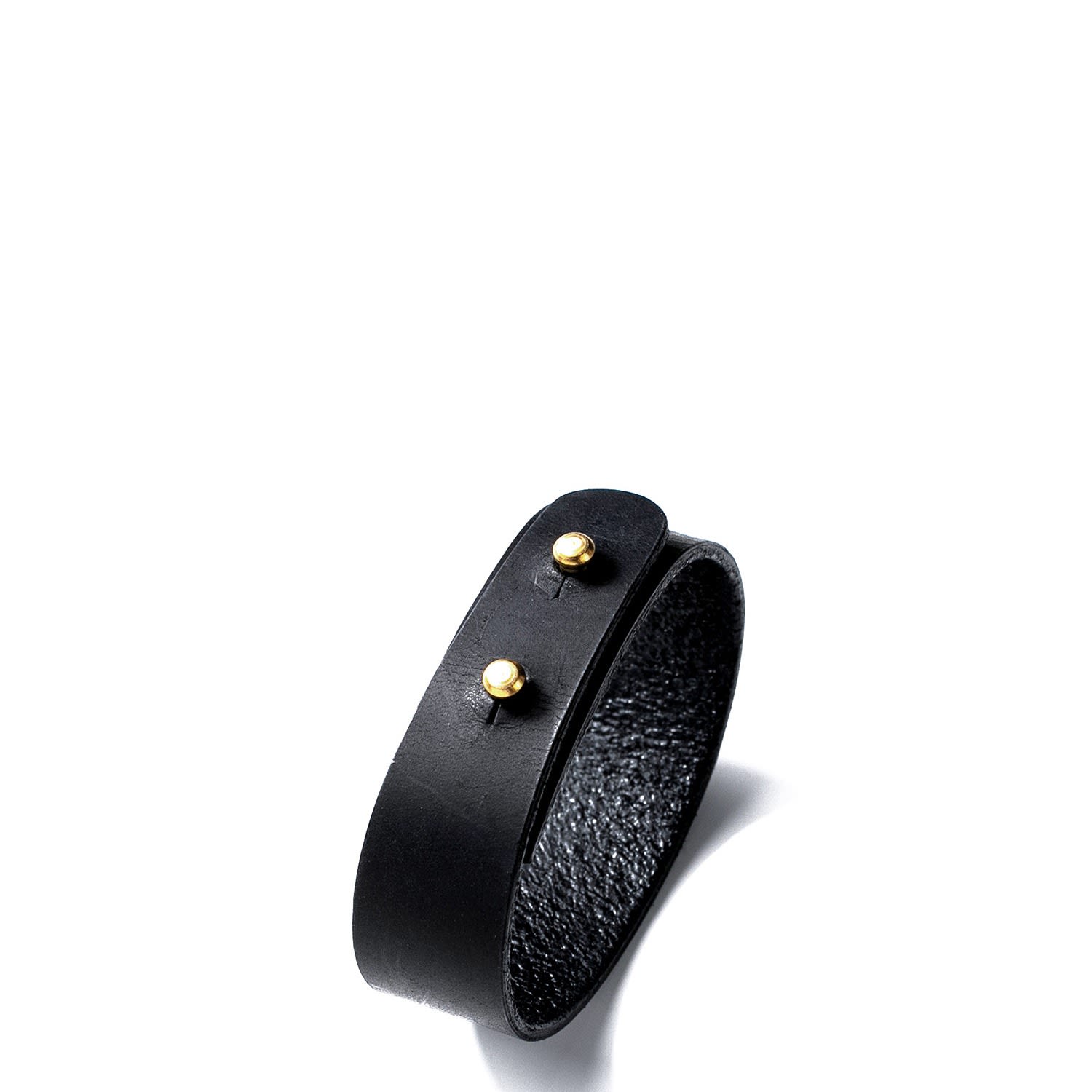 Adjustable Minimalist Leather Bracelet - Black