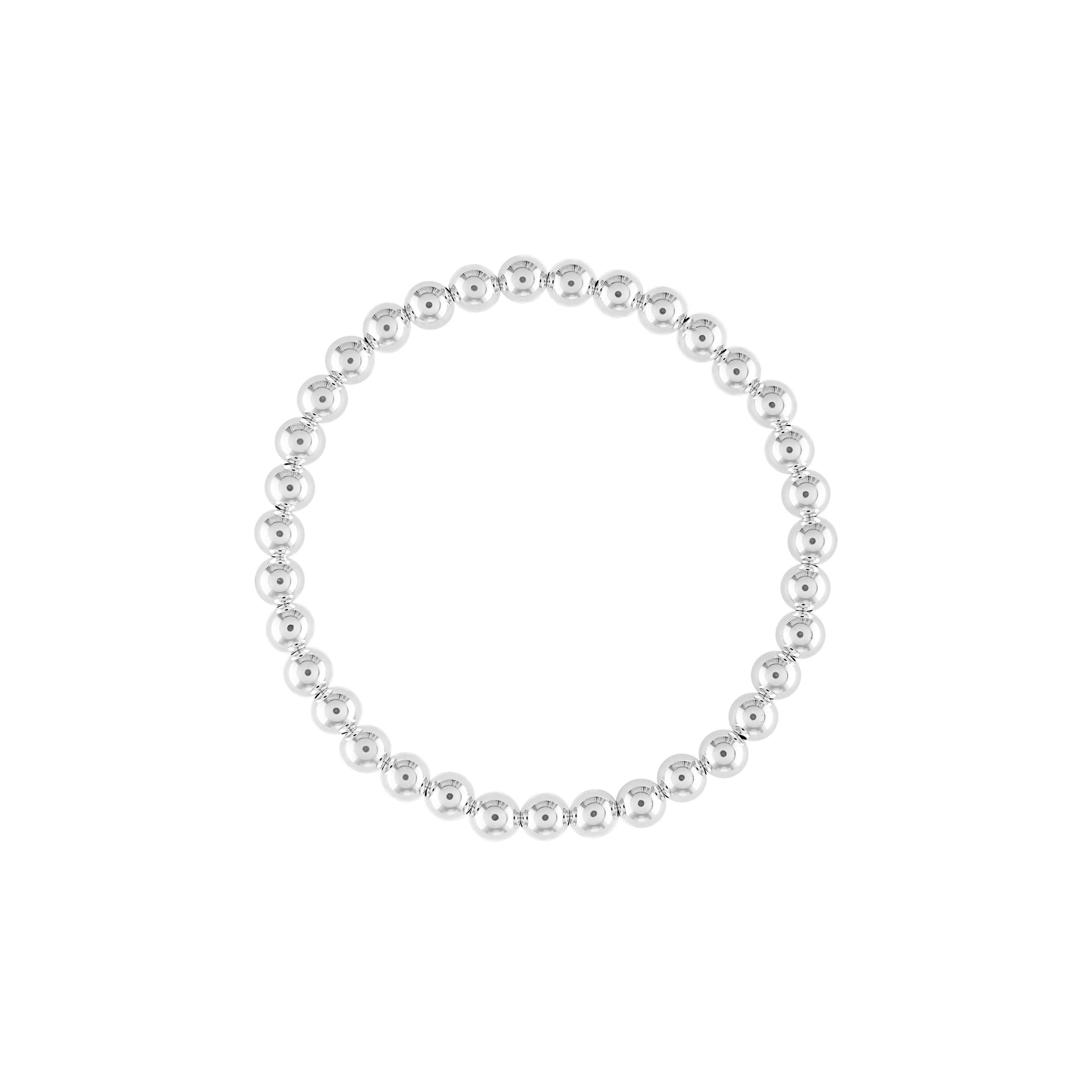 5Mm Sterling Silver Bubble Bead Bracelet