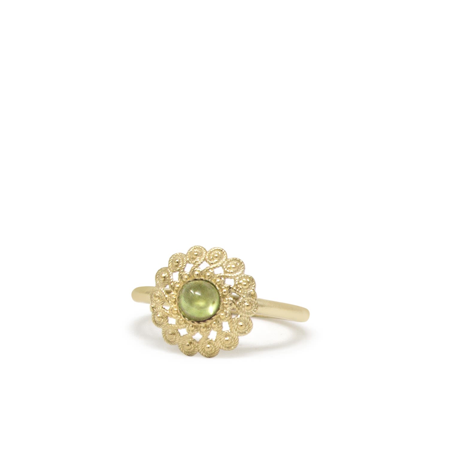 Filigrana Gold-Plated Peridot Ring