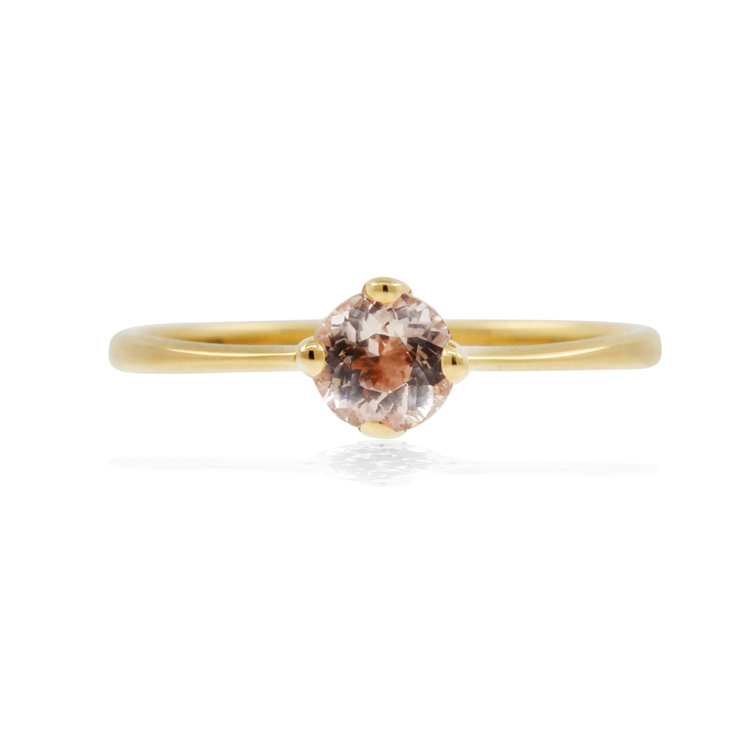 Morganite Petal Ring - 9Ct Solid Gold