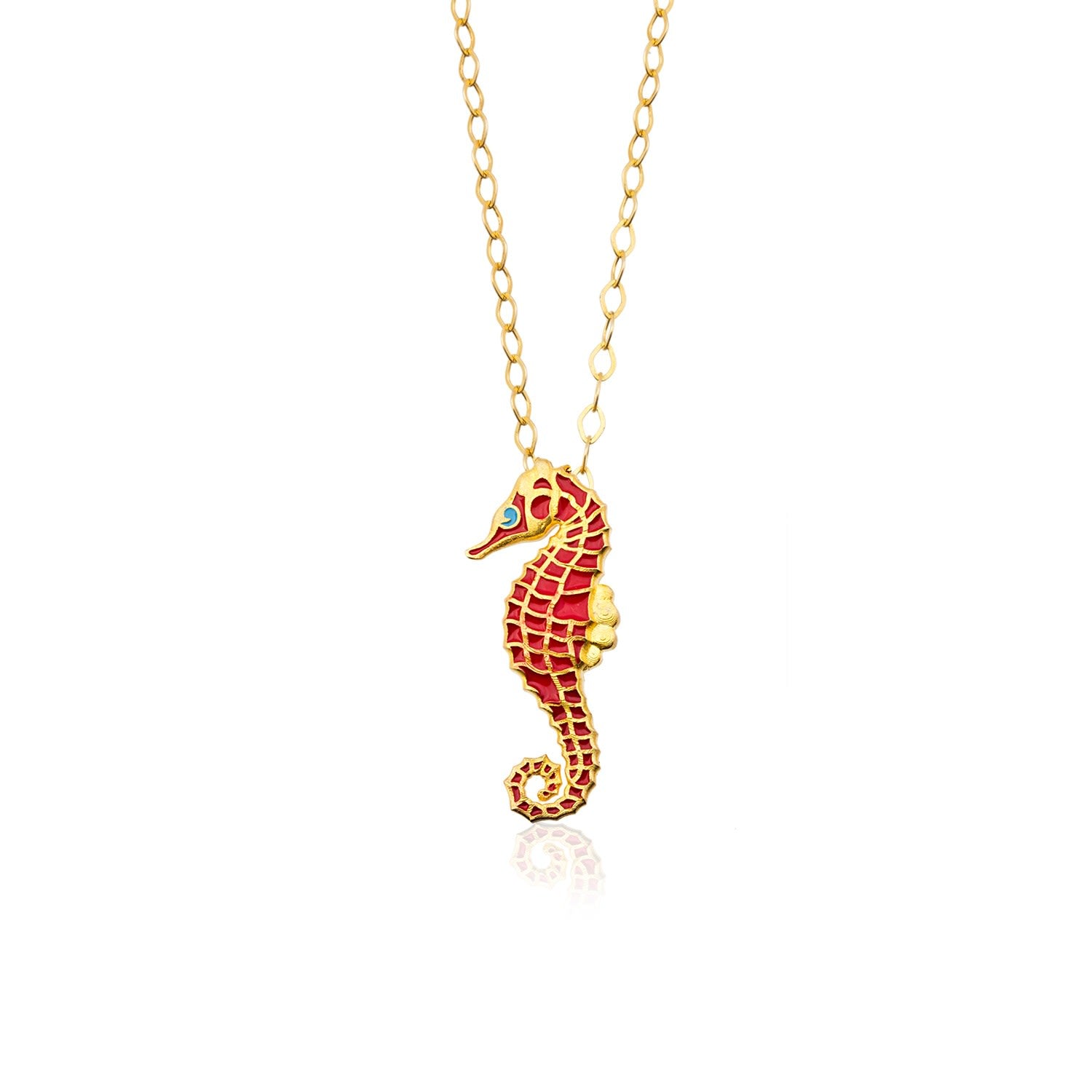 Red Seahorse Necklace