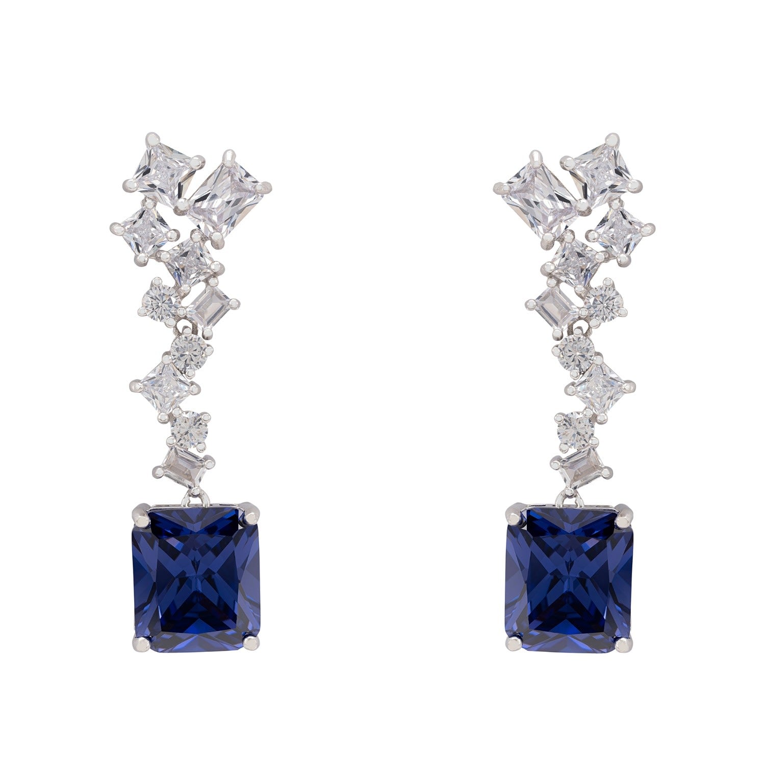 Diana Tanzanite Drop Earrings Silver