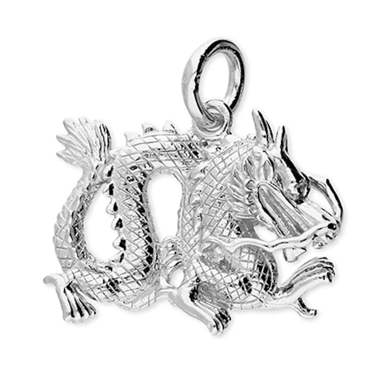 Sterling Silver Dragon For Women With Silver Chain