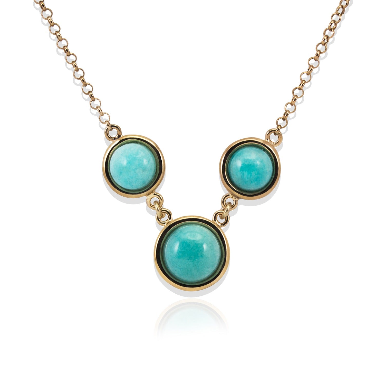 Satellite Rose Gold Vermeil Amazonite Necklace