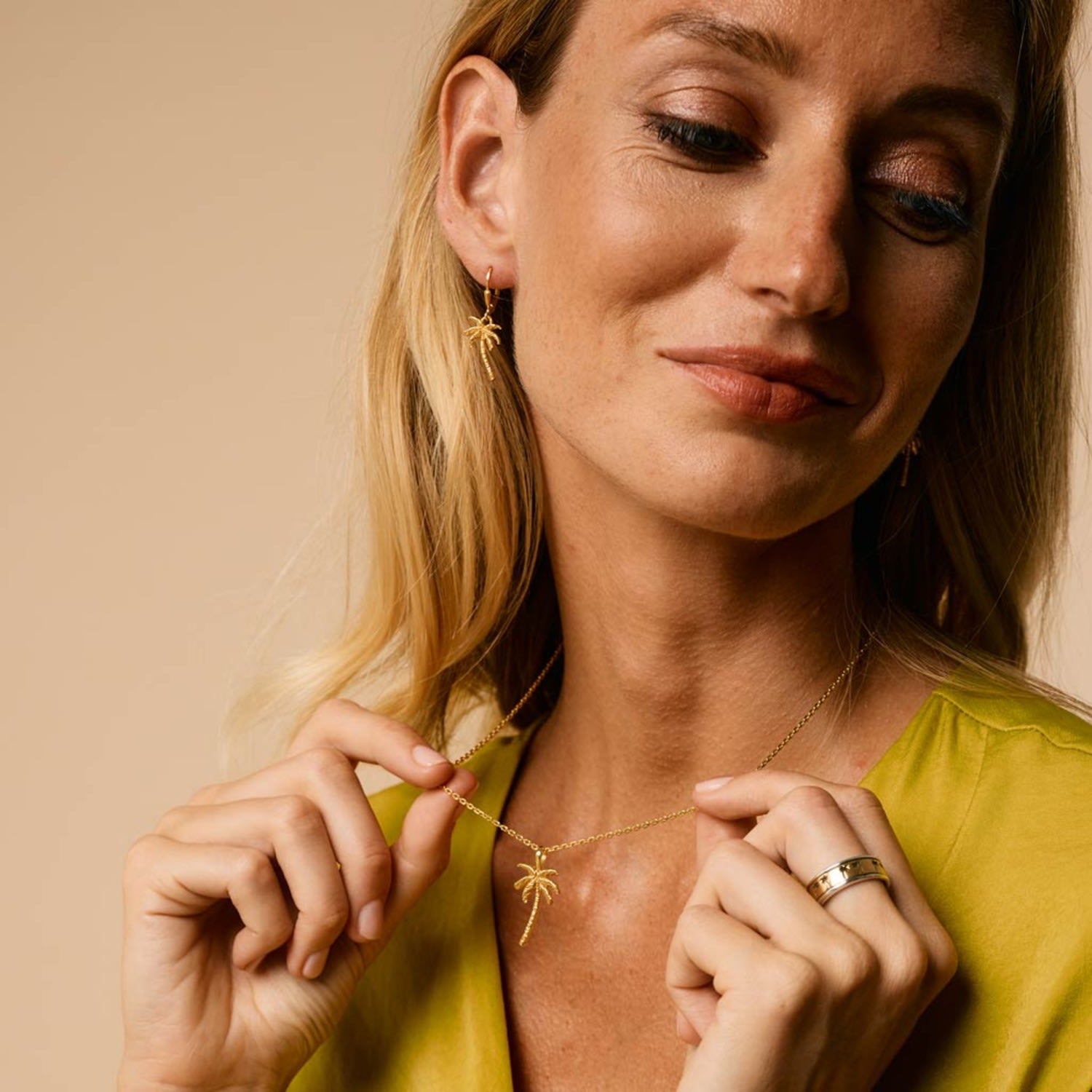 Oasis Palm Gold Necklace