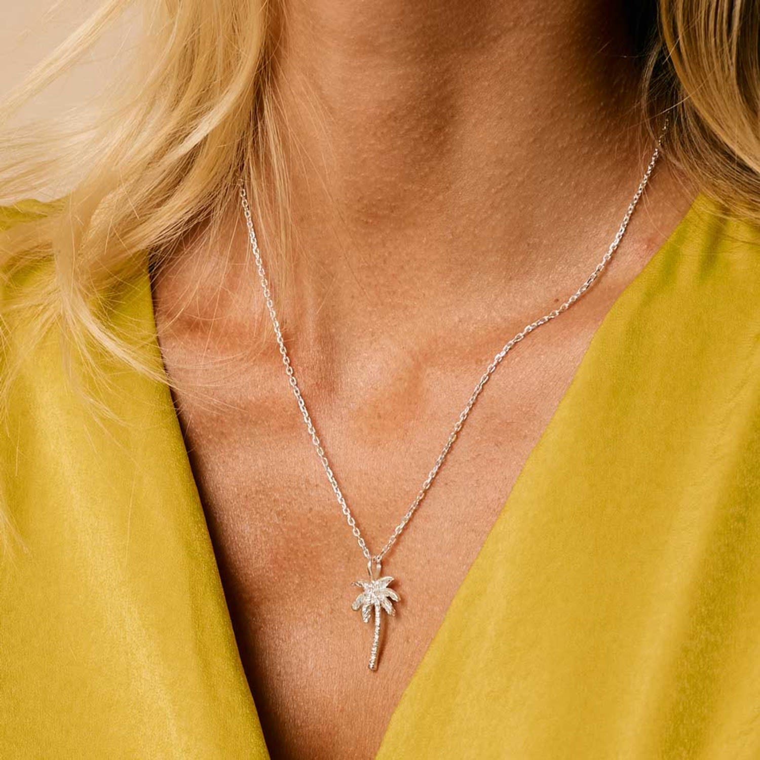 Oasis Palm Silver Necklace