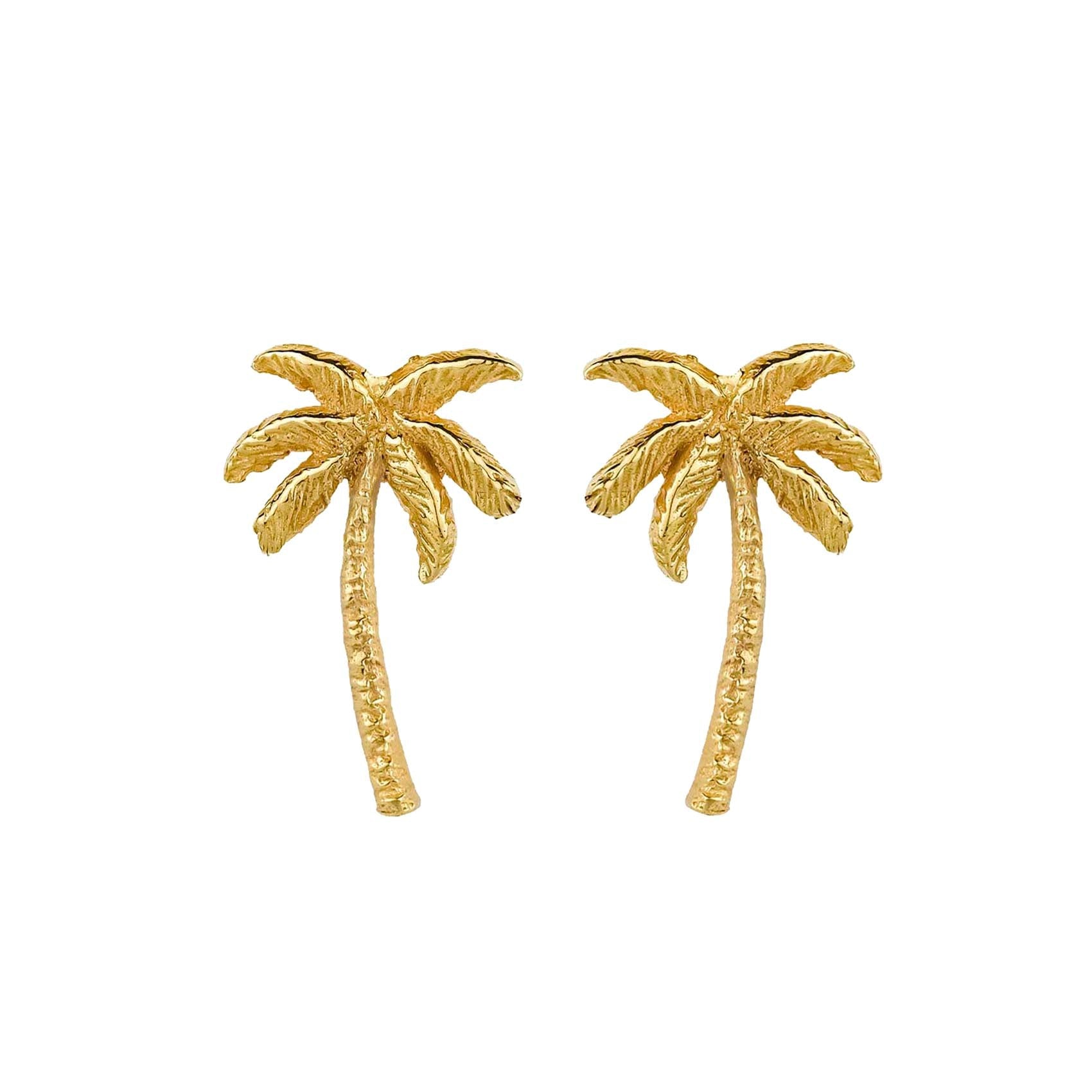 Oasis Palm Gold Stud Earrings