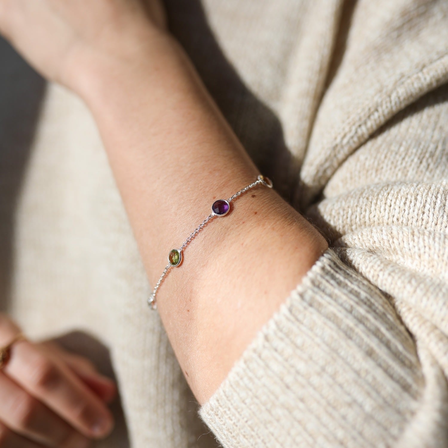 Chennai Multi Gemstone & Sterling Silver Bracelet