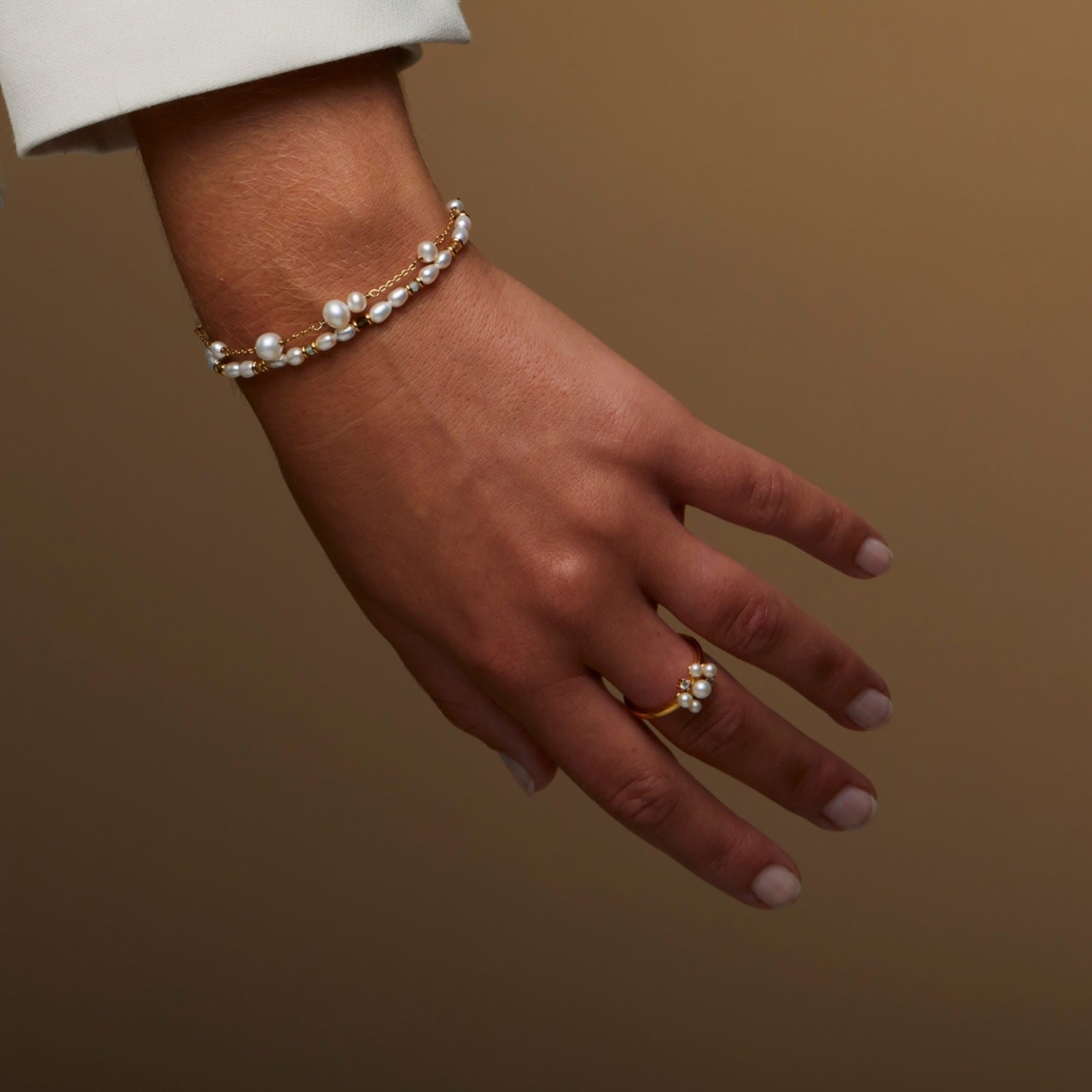 Ocean Bracelet Mixed With Stones & Freshwater Pearls