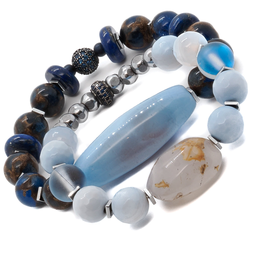 Ocean Inner Peace Bracelet Set - Blue