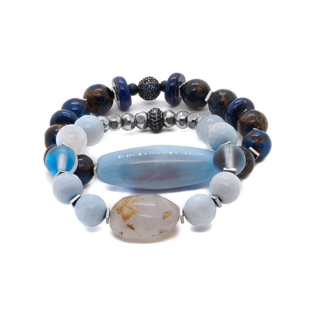 Ocean Inner Peace Bracelet Set - Blue