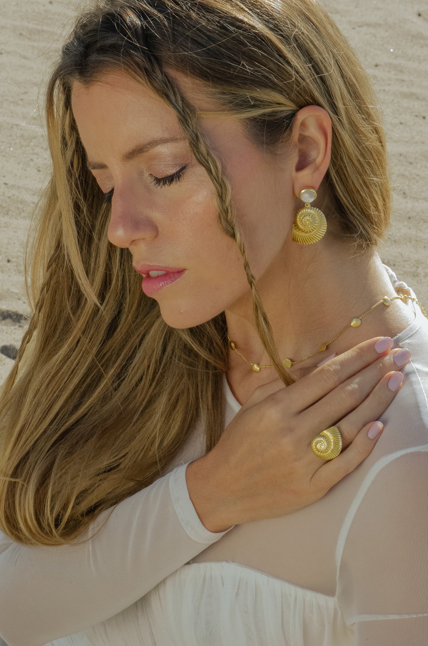 Oceania Earrings With Tanzanite