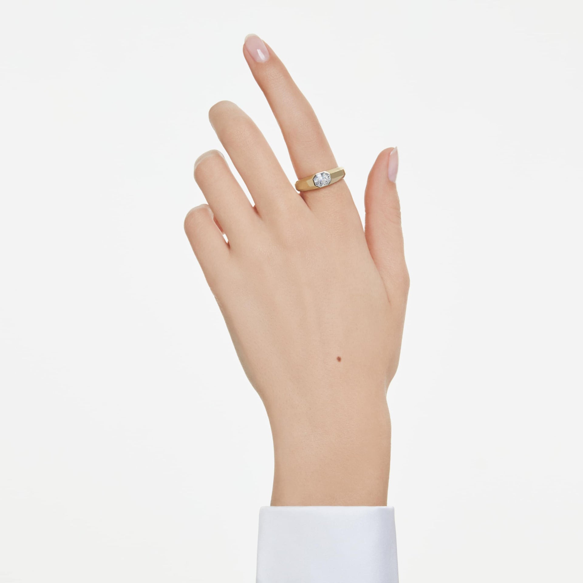 OCTAGON BAND RING LAB GROWN DIAMONDS 1 0 CT TW OCTAGON SHAPE 14K YELLOW GOLD